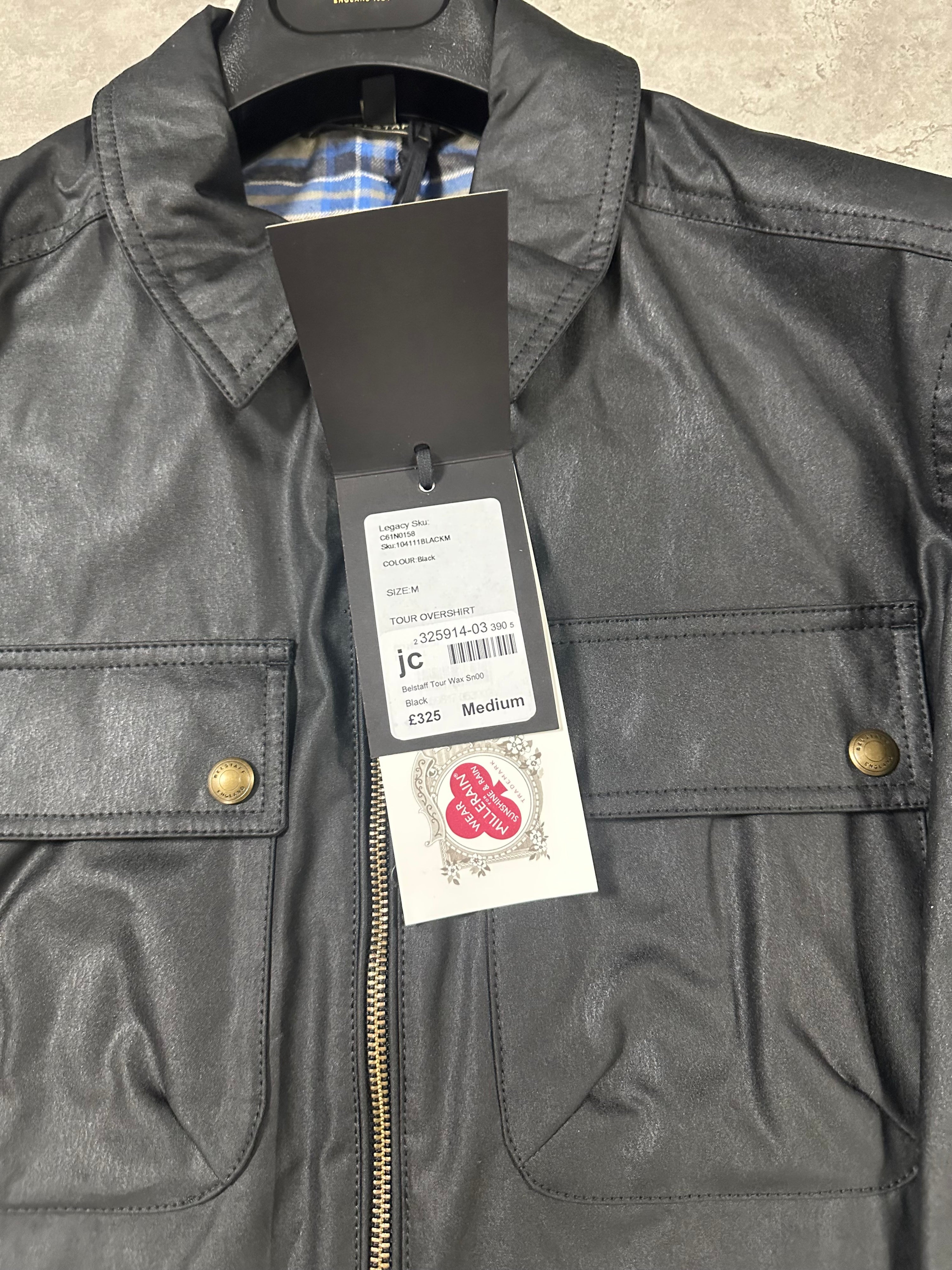 Belstaff Tour Wax Black RRP £325 100% Authentic
