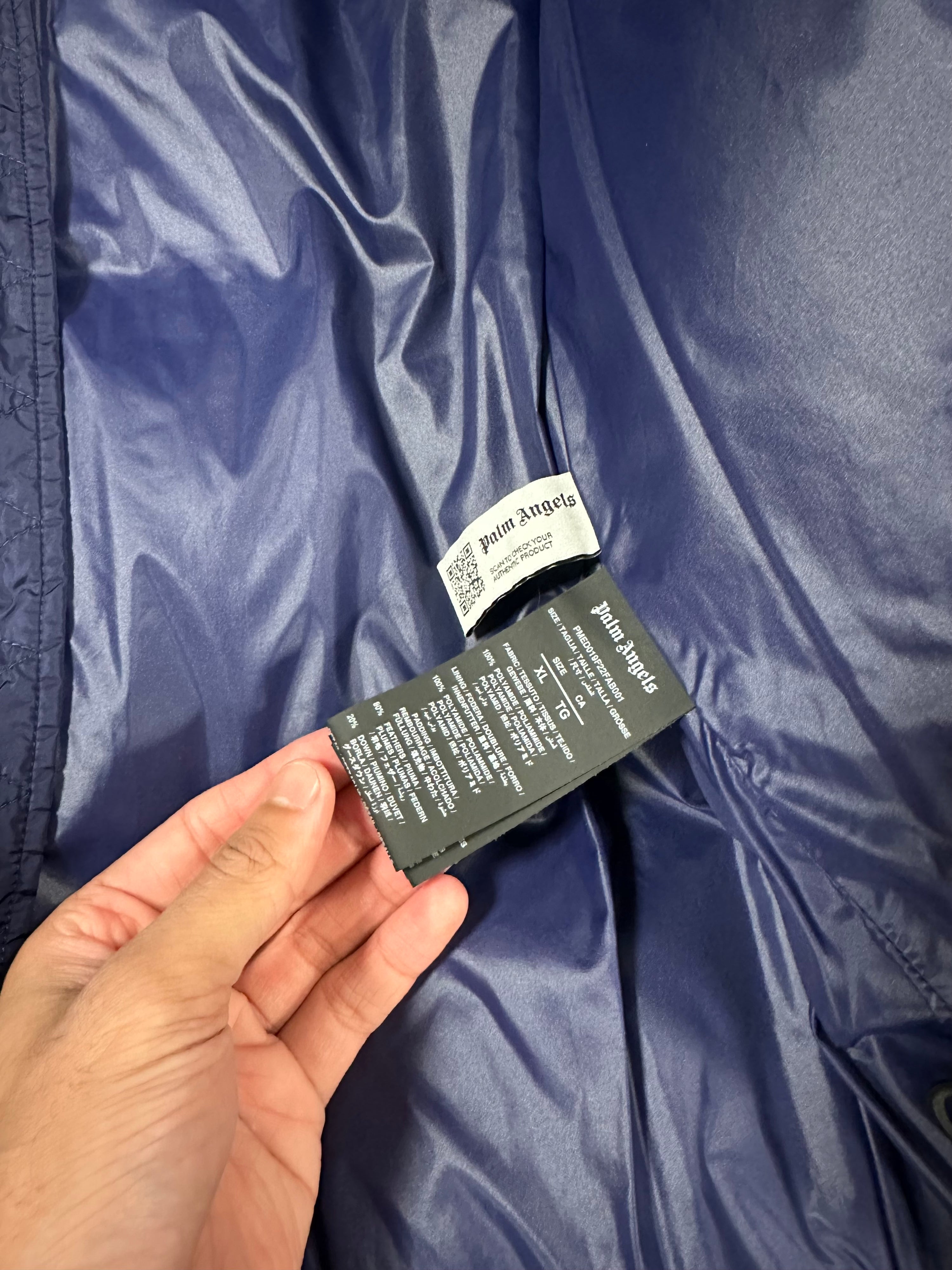 Palm Angels Track Down Jacket - Navy Blue RRP £870 100% Authentic