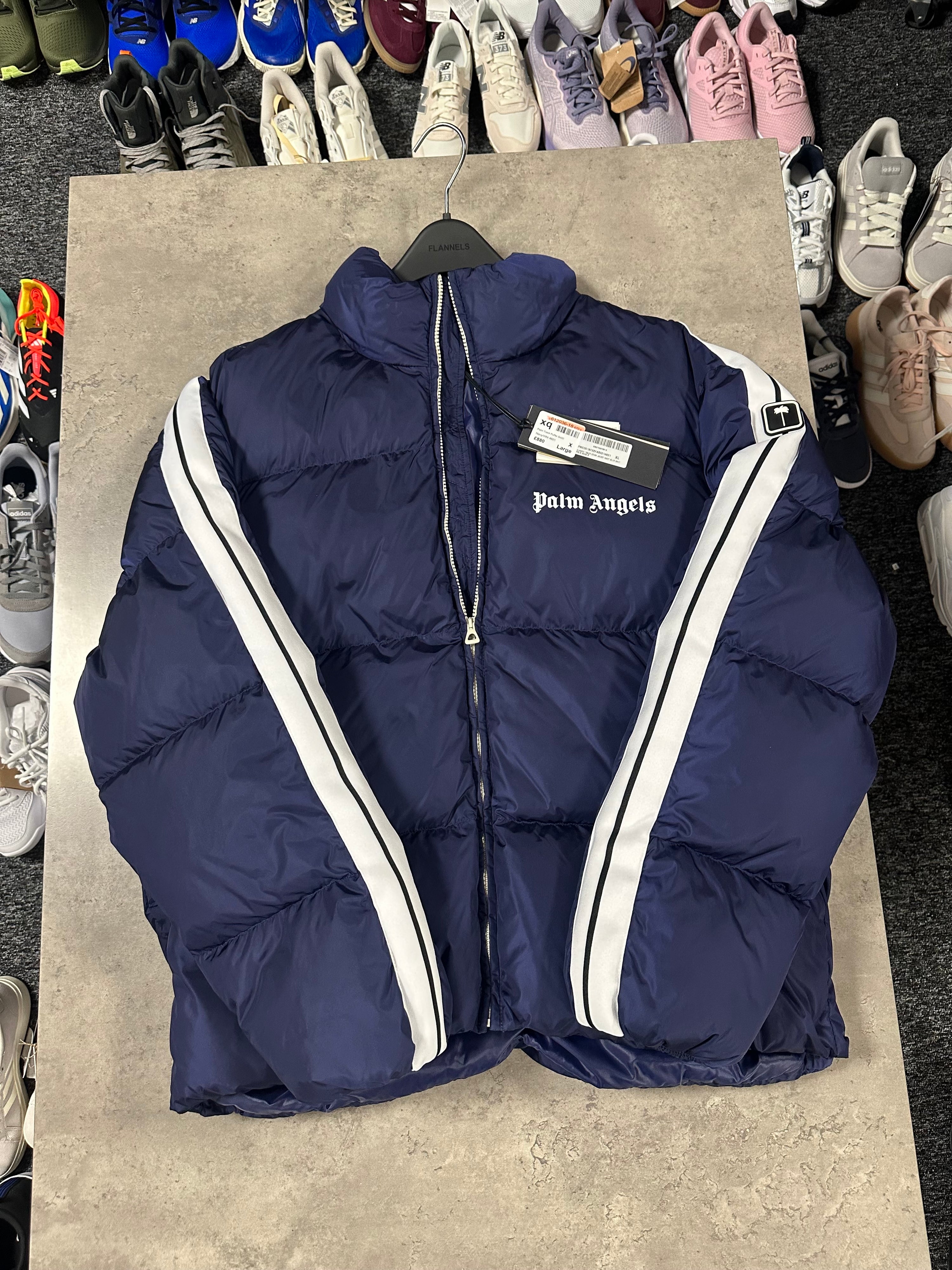Palm Angels Track Down Jacket - Navy Blue RRP £870 100% Authentic