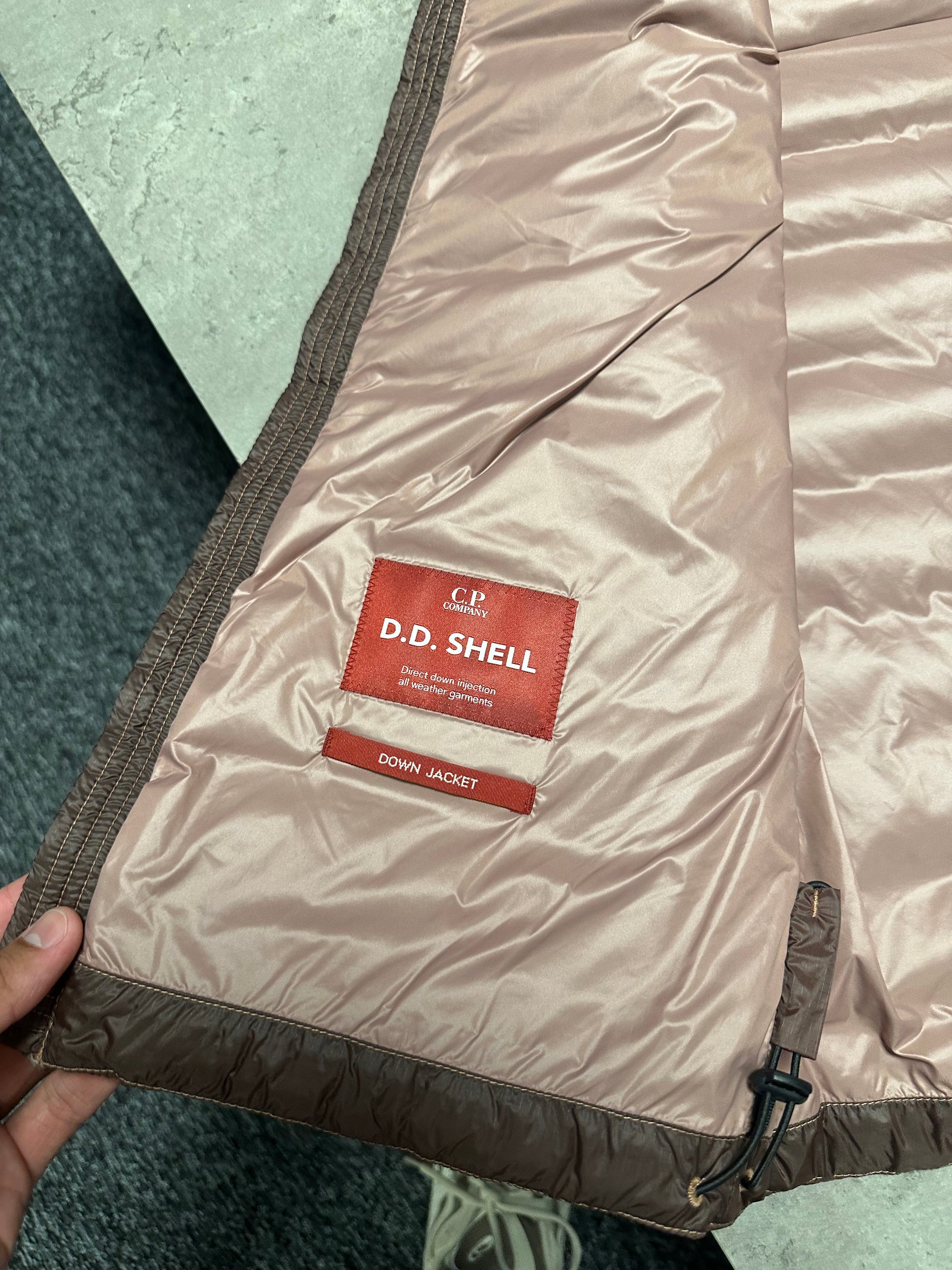 CP Company Brown DD Shell Down Filled Lens Viewer Gilet - Medium RRP £480