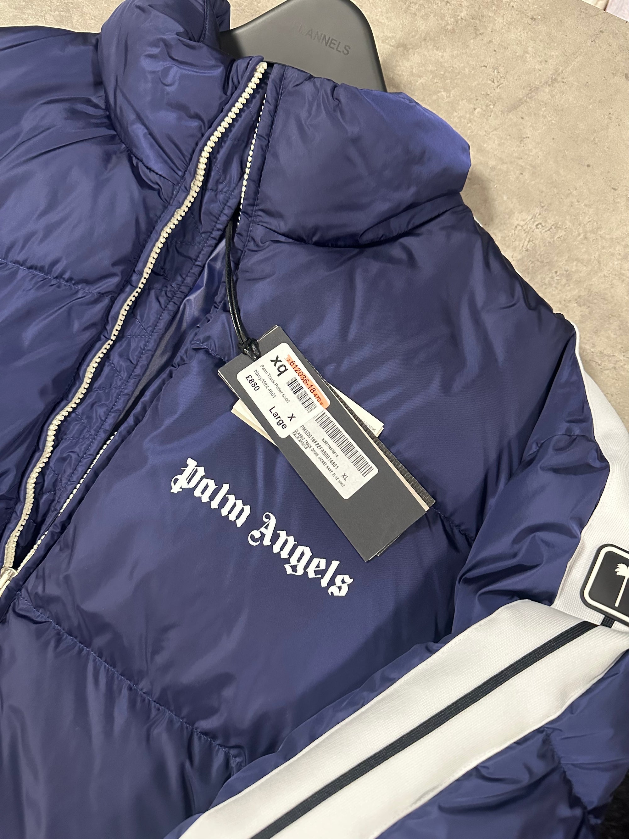 Palm Angels Track Down Jacket - Navy Blue RRP £870 100% Authentic