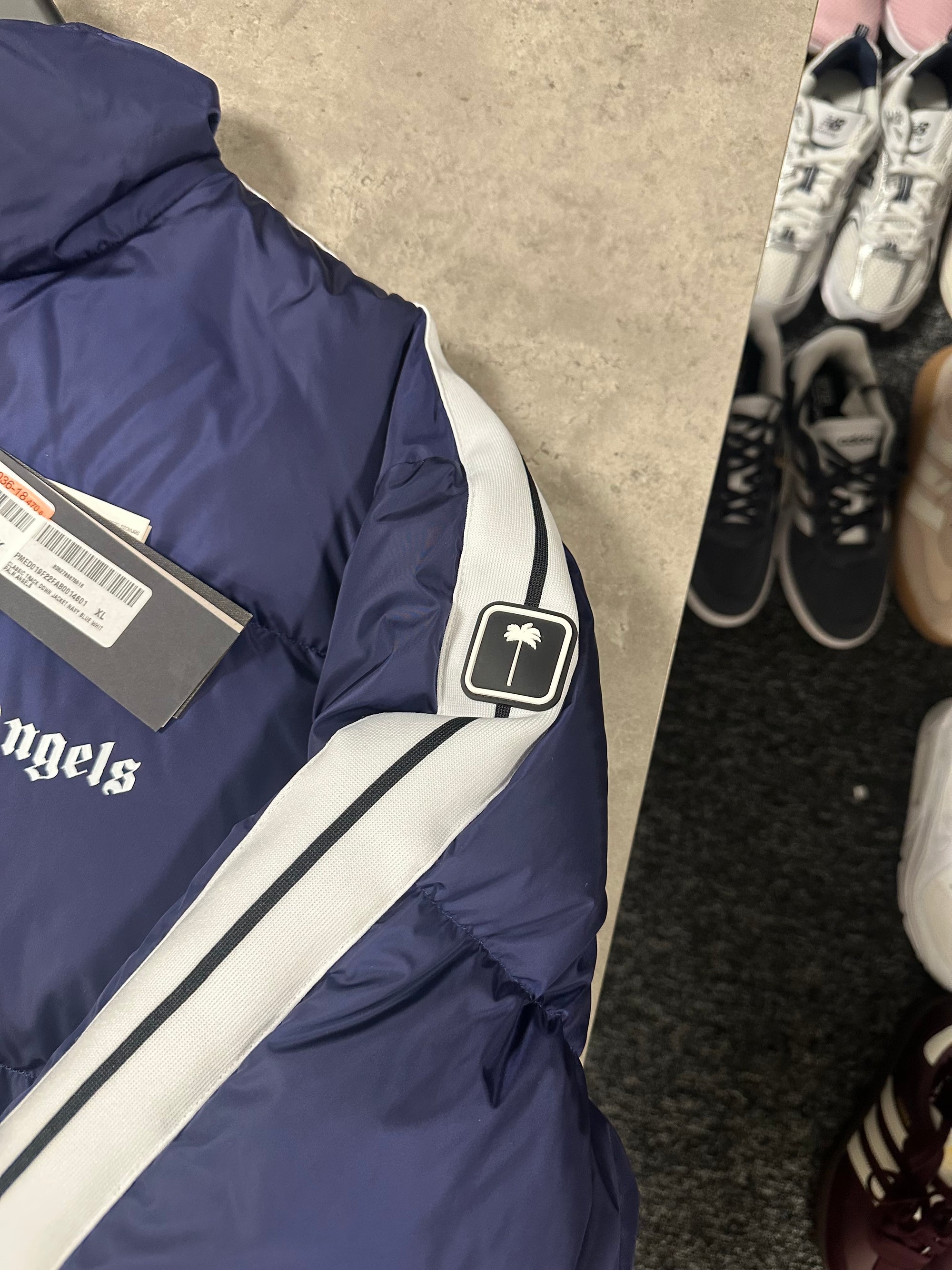 Palm Angels Track Down Jacket - Navy Blue RRP £870 100% Authentic