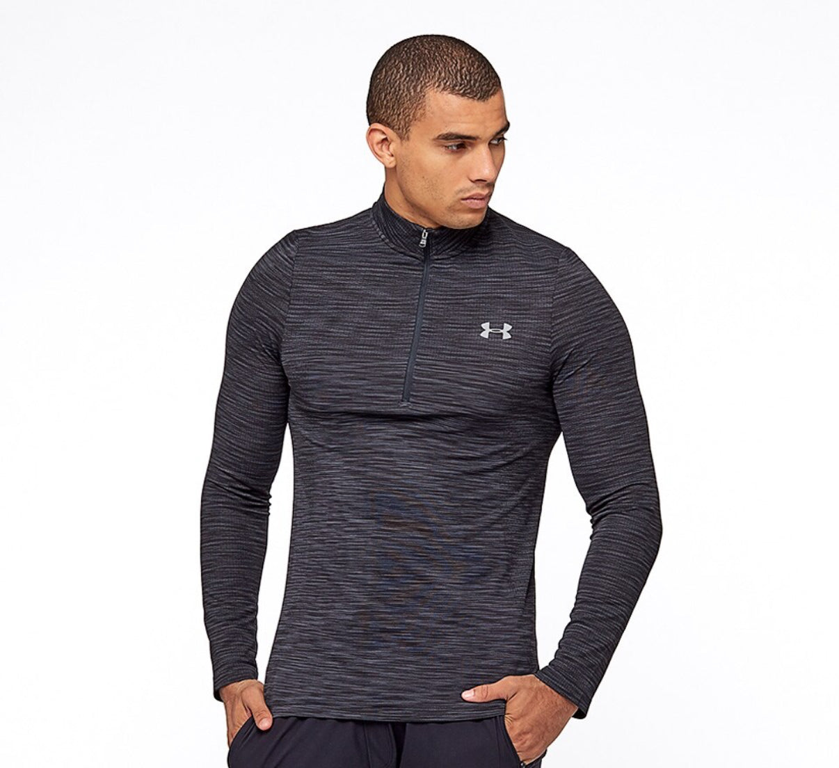 UA Seamless 1/2 Zip Graphite