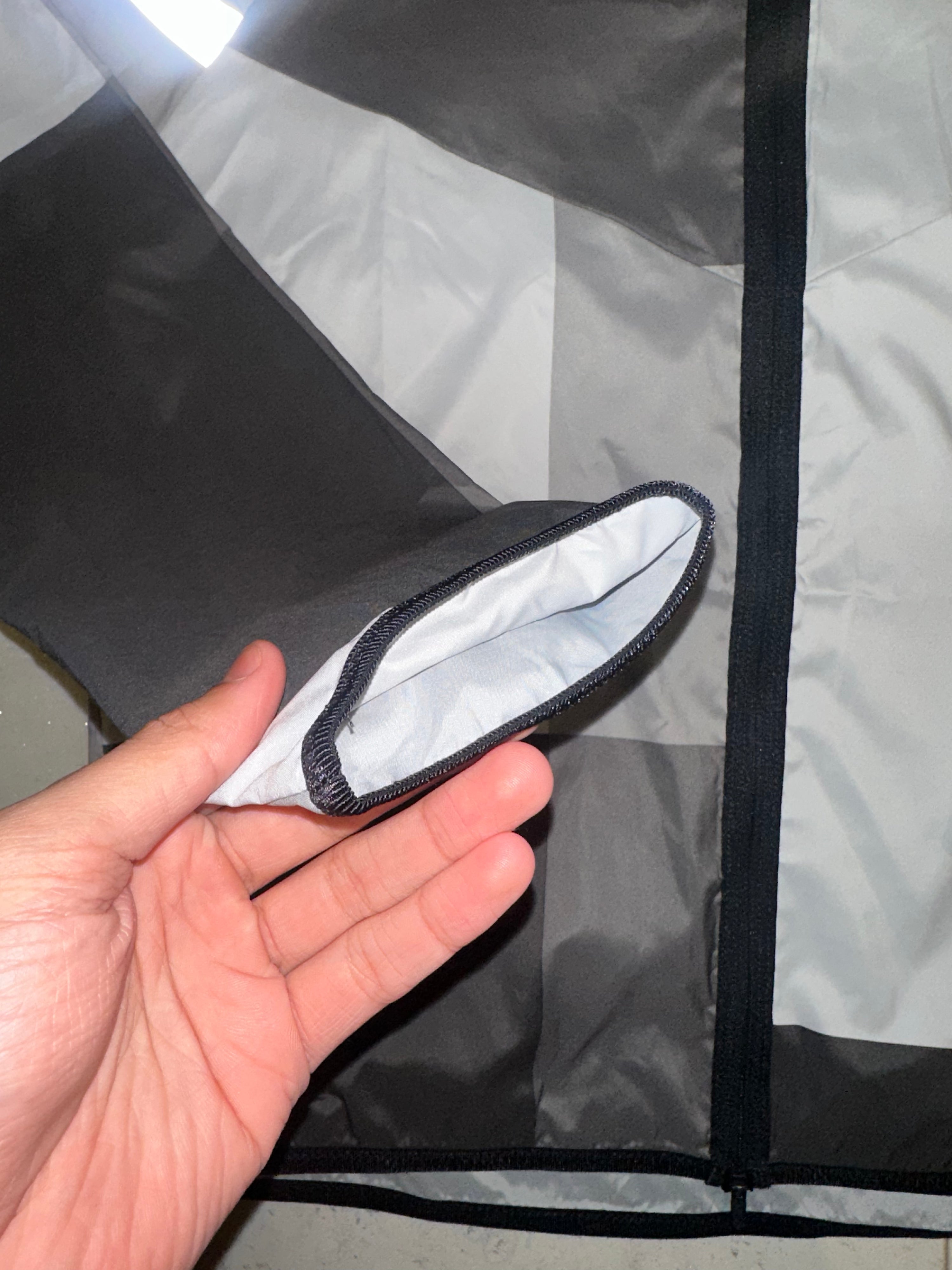 Patchworks Windrunner Jacket Grey Size Large