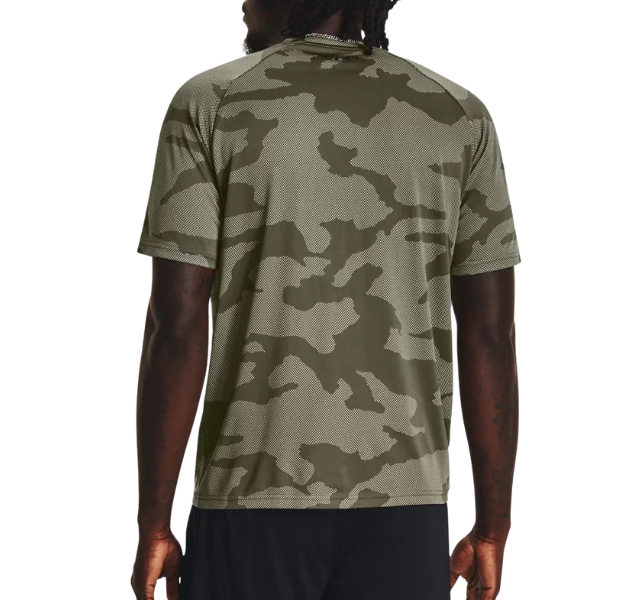 Tech Velocity Jacquard Camo T-Shirt - Marine Green