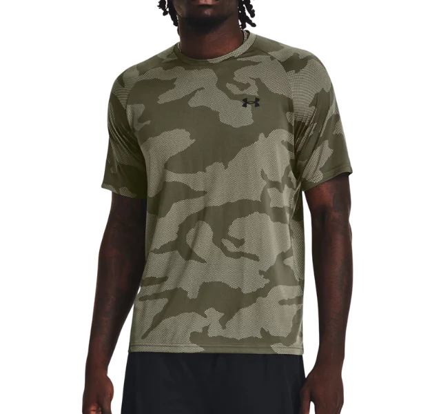 Tech Velocity Jacquard Camo T-Shirt - Marine Green
