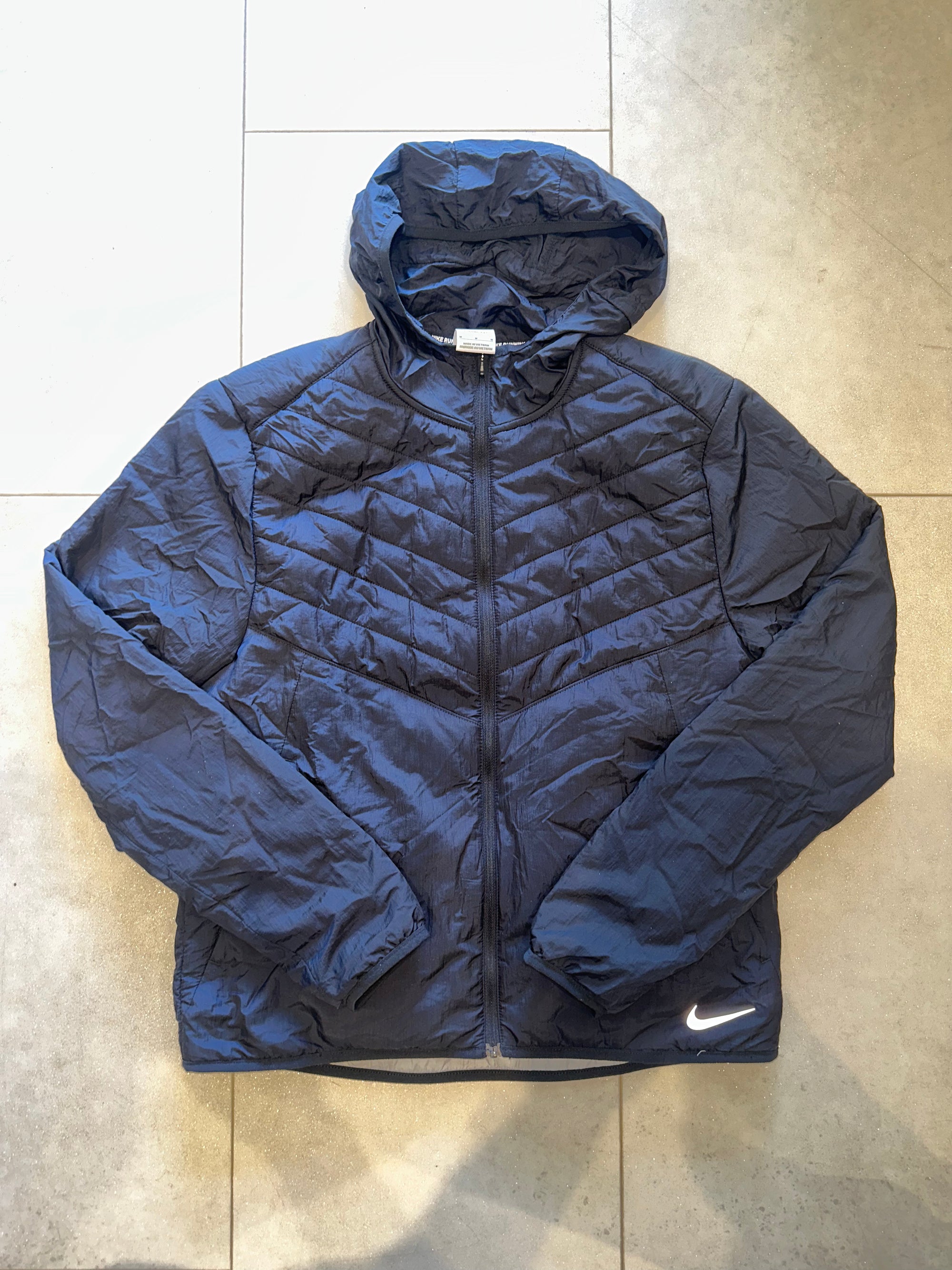 Nike Thermore Run Division Tech Pullover Jacket Sz Black DJ0569-010 RRP £72.99