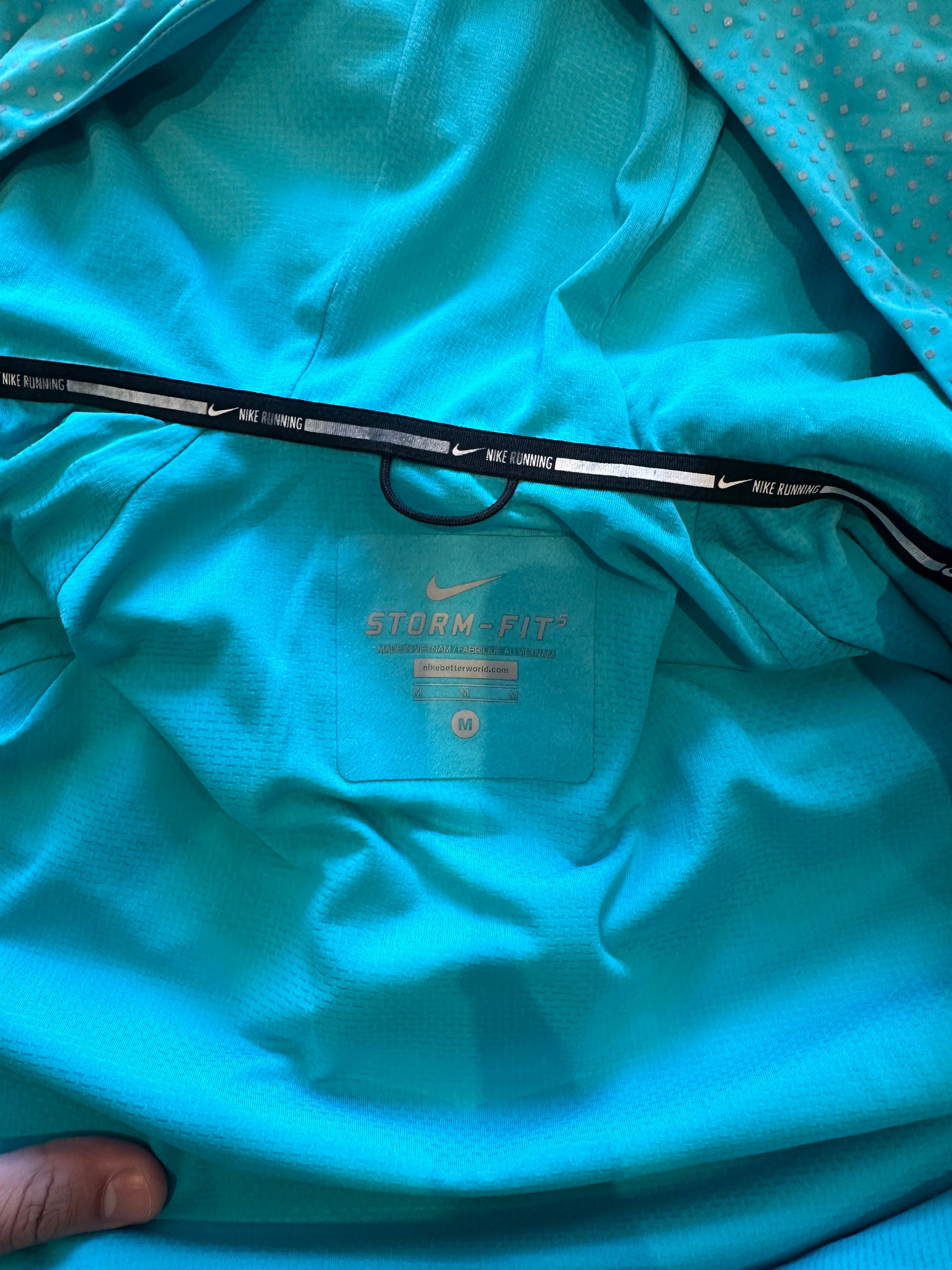 Nike Reflective Storm Jacket - Aqua Blue Size Medium Extremely Rare