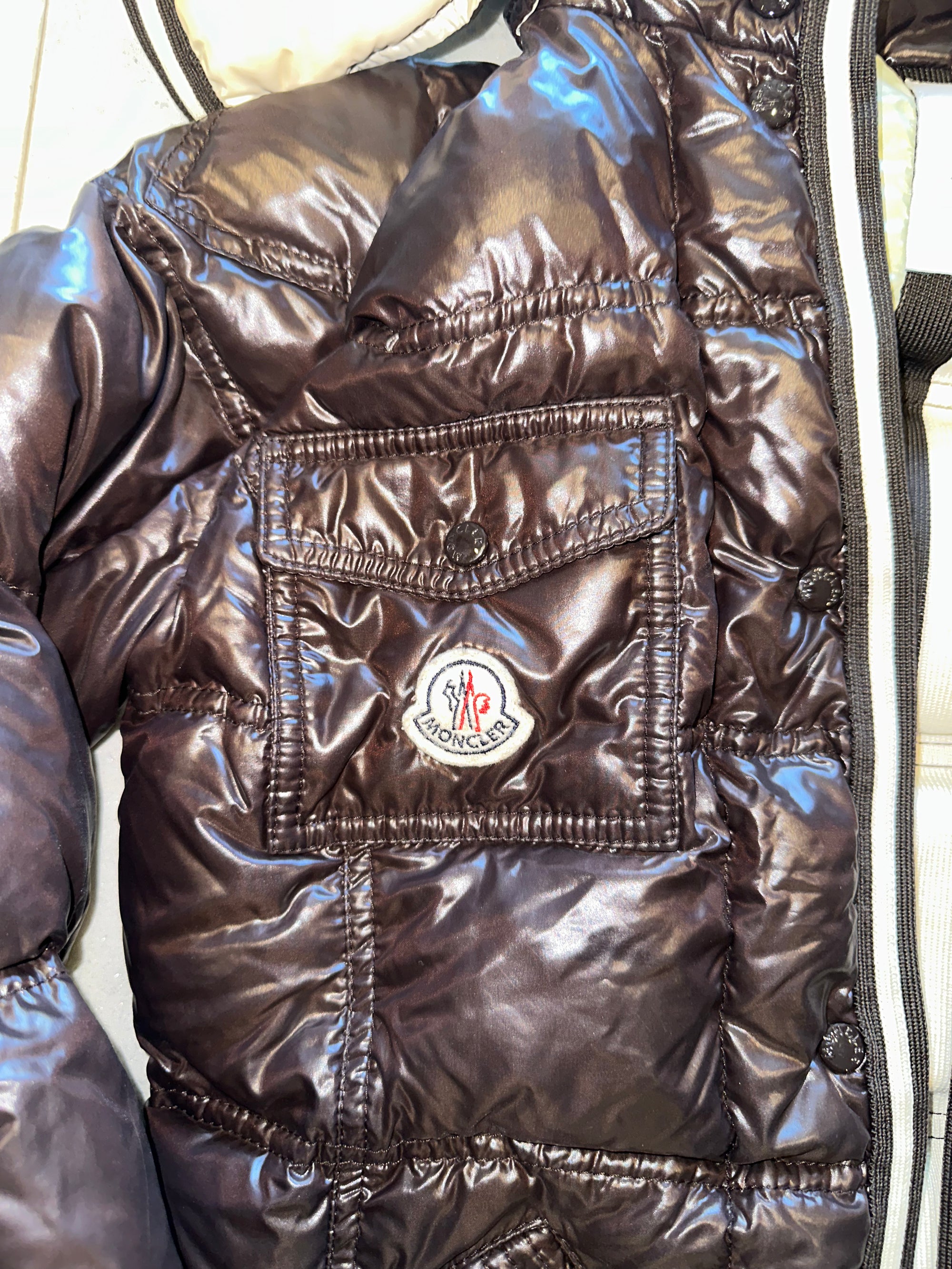 Authentic Women's Moncler Quincy Brown Down Puffer Jacket Size 1 XS