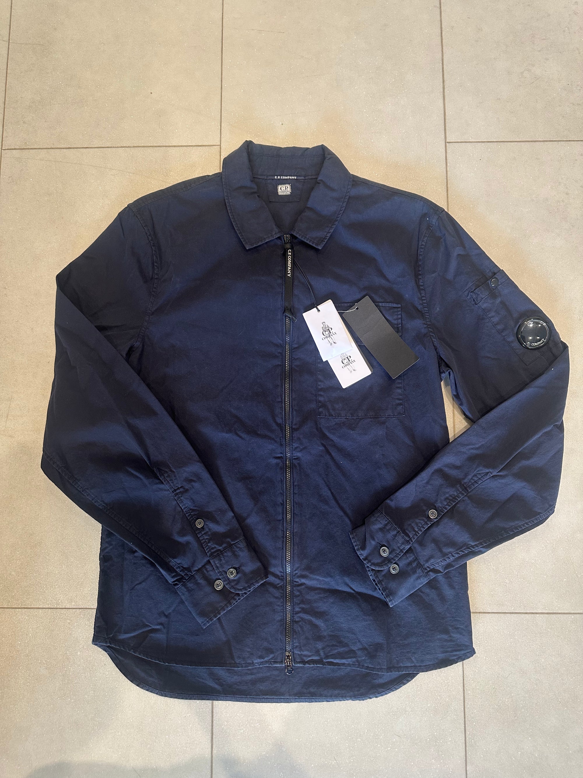 C.P. Company Gabardine Zip Overshirt Total Eclipse RRP £240