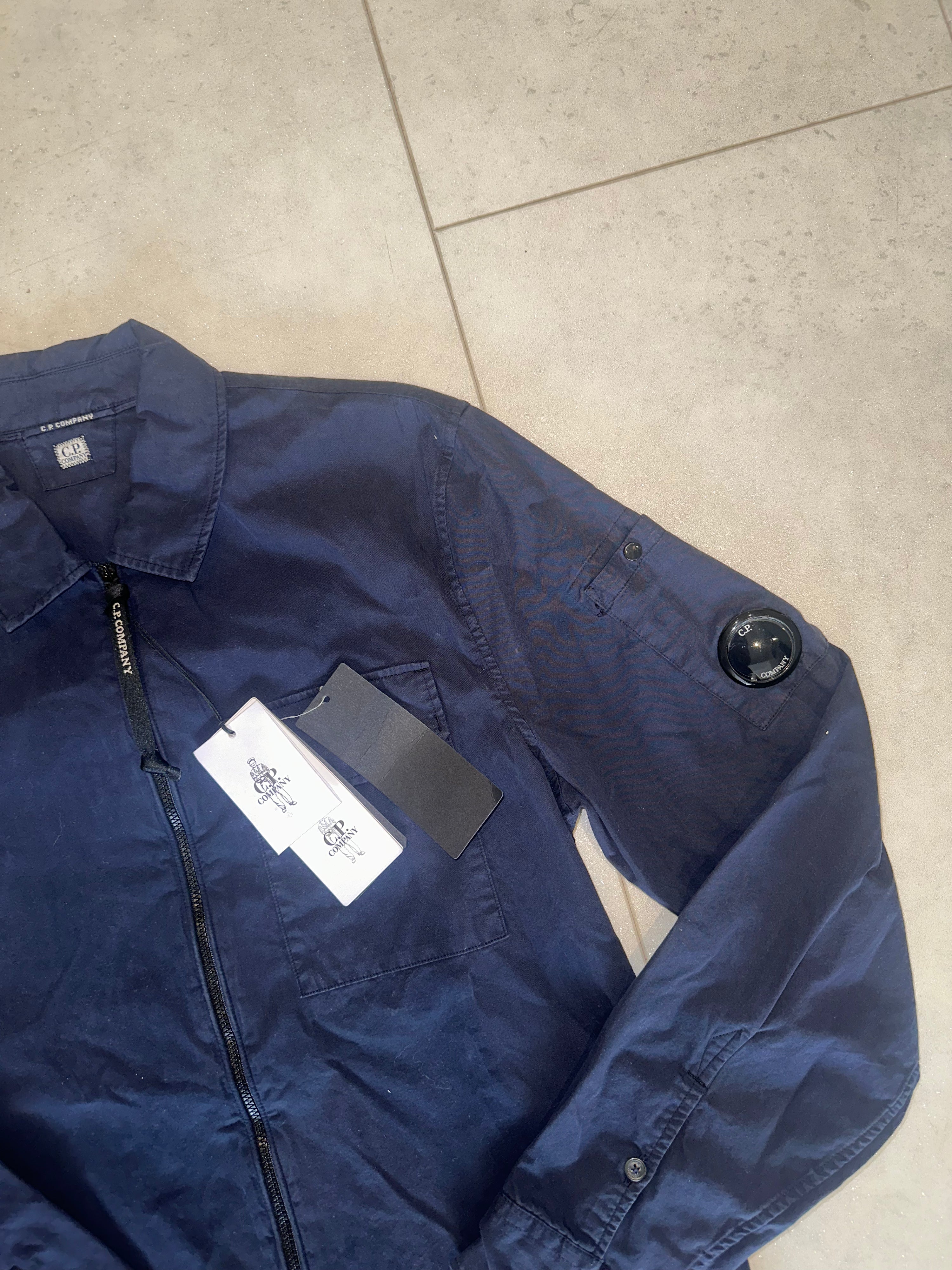 C.P. Company Gabardine Zip Overshirt Total Eclipse RRP £240