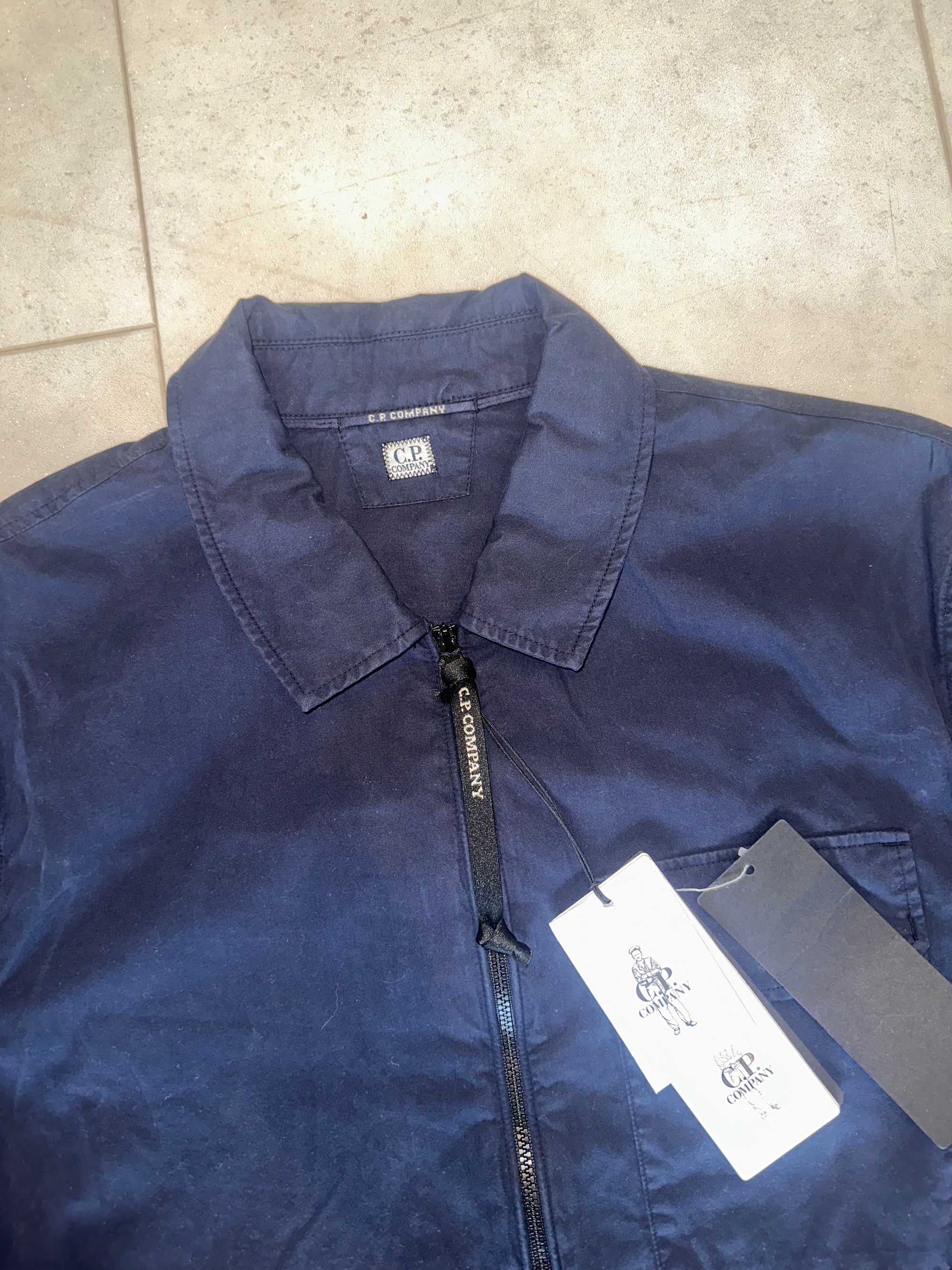 C.P. Company Gabardine Zip Overshirt Total Eclipse RRP £240