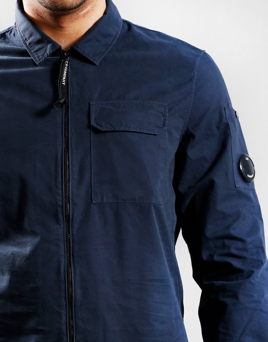 C.P. Company Gabardine Zip Overshirt Total Eclipse RRP £240