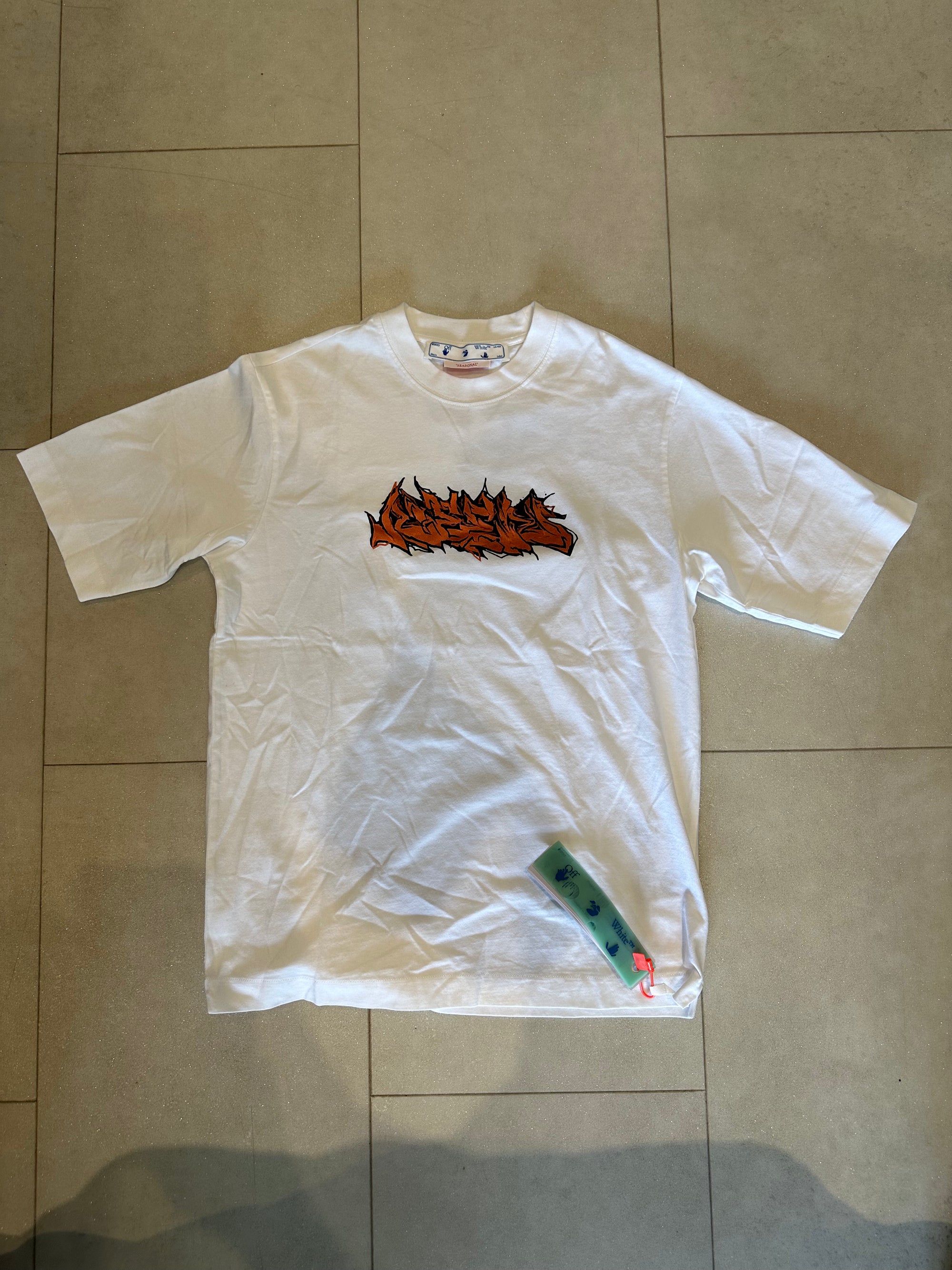 Off-White Neon Grafitti T-Shirt RRP £310