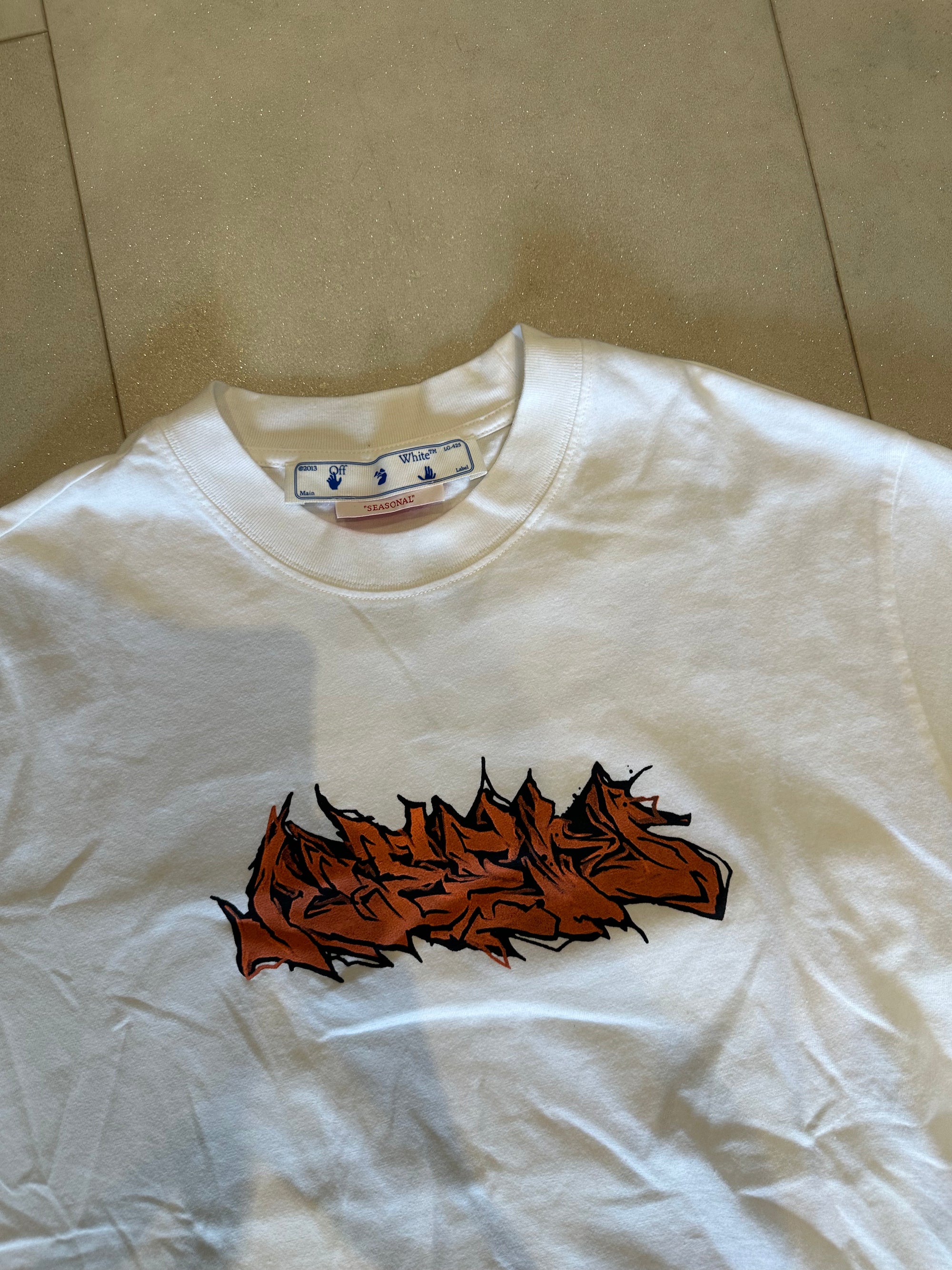 Off-White Neon Grafitti T-Shirt RRP £310