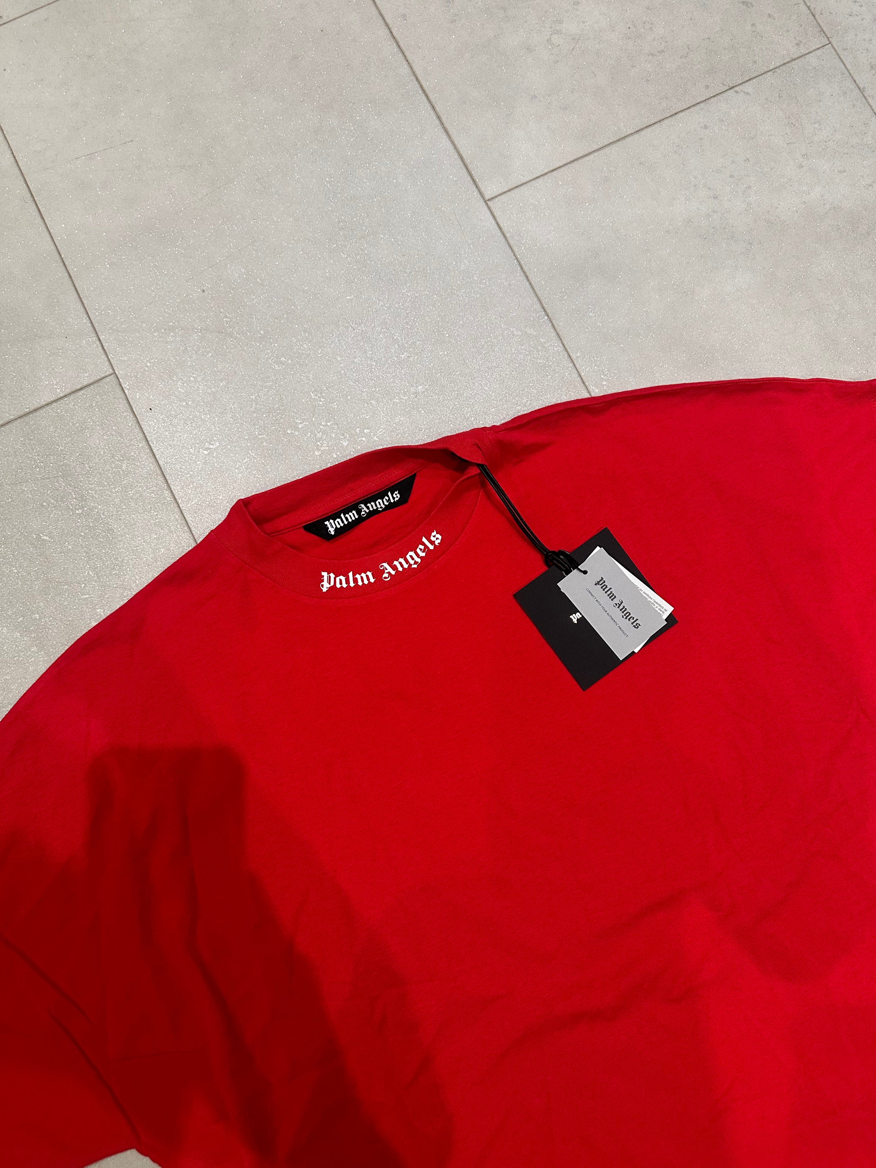 Palm Angels Red T-Shirt Oversided Box Fit RRP £280