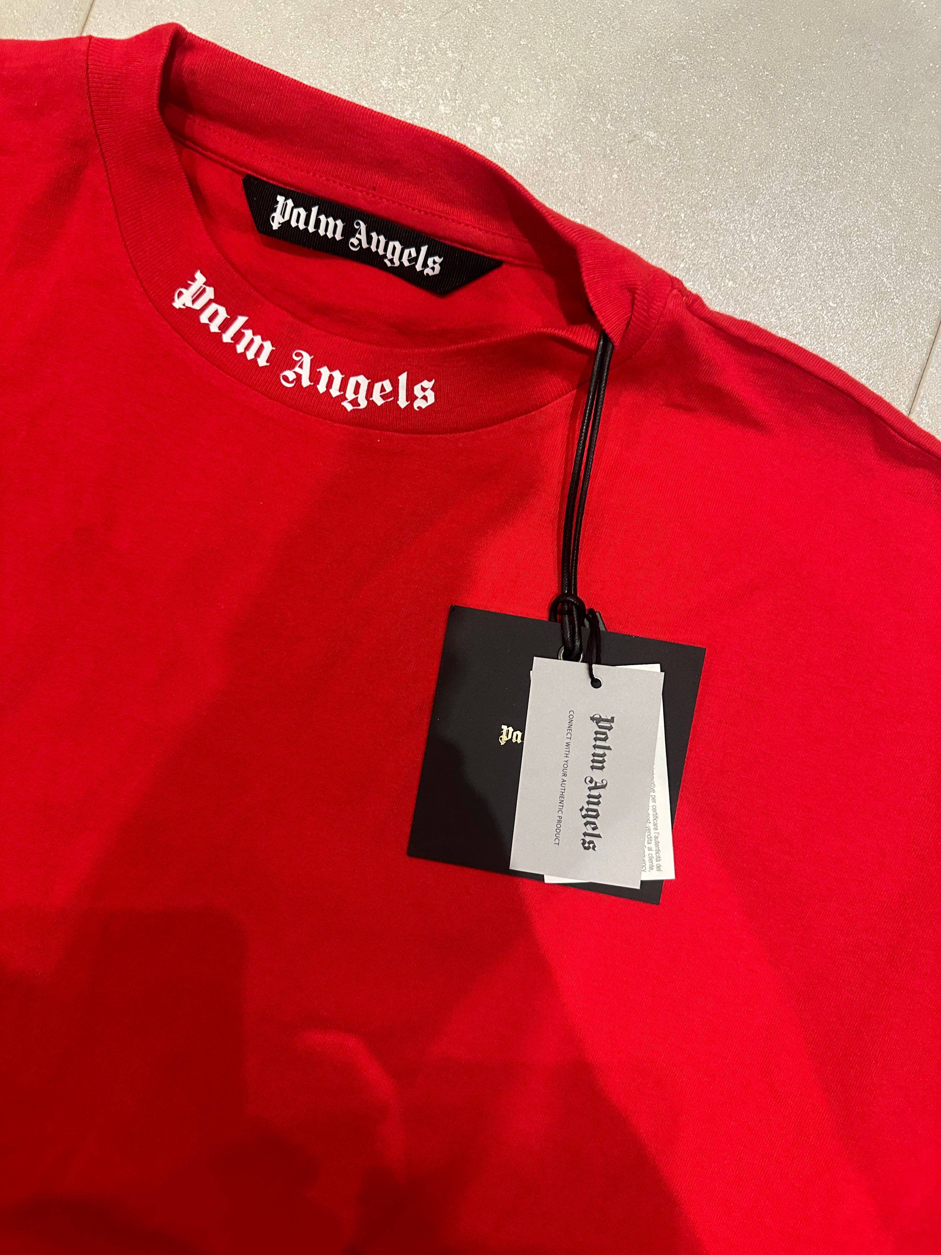 Palm Angels Red T-Shirt Oversided Box Fit RRP £280