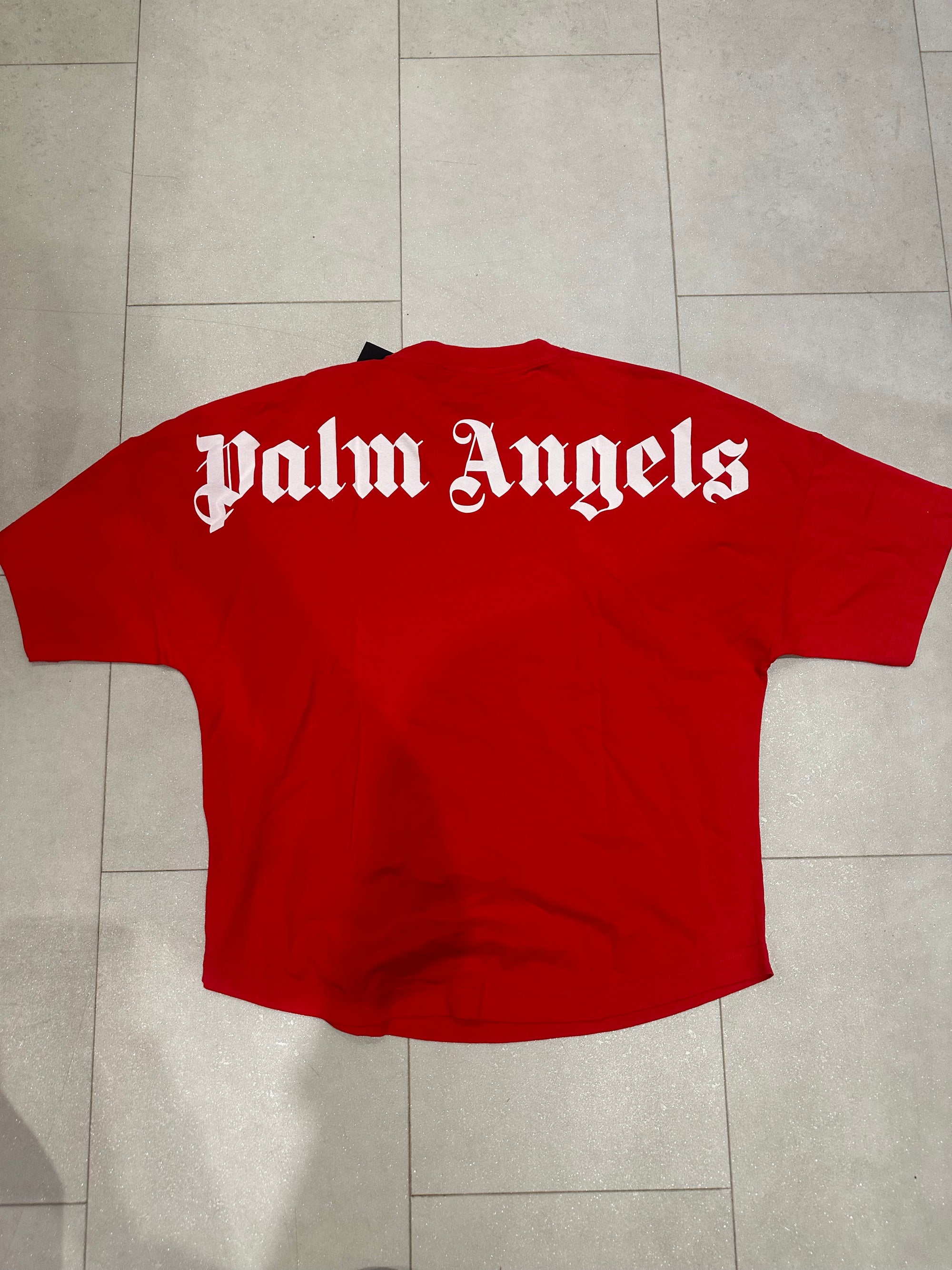 Palm Angels Red T-Shirt Oversided Box Fit RRP £280