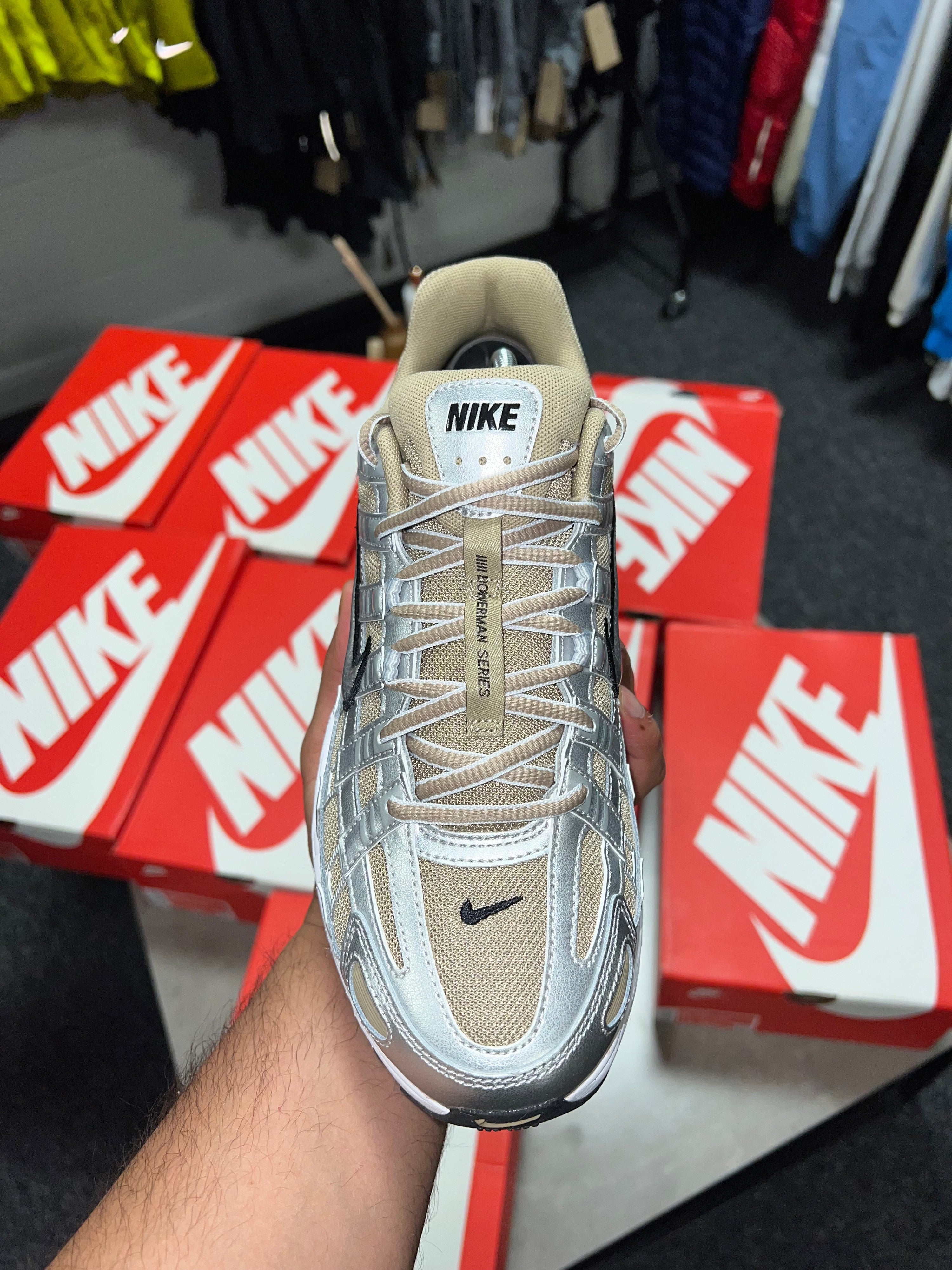 Nike P6000 Khaki/Metallic Silver