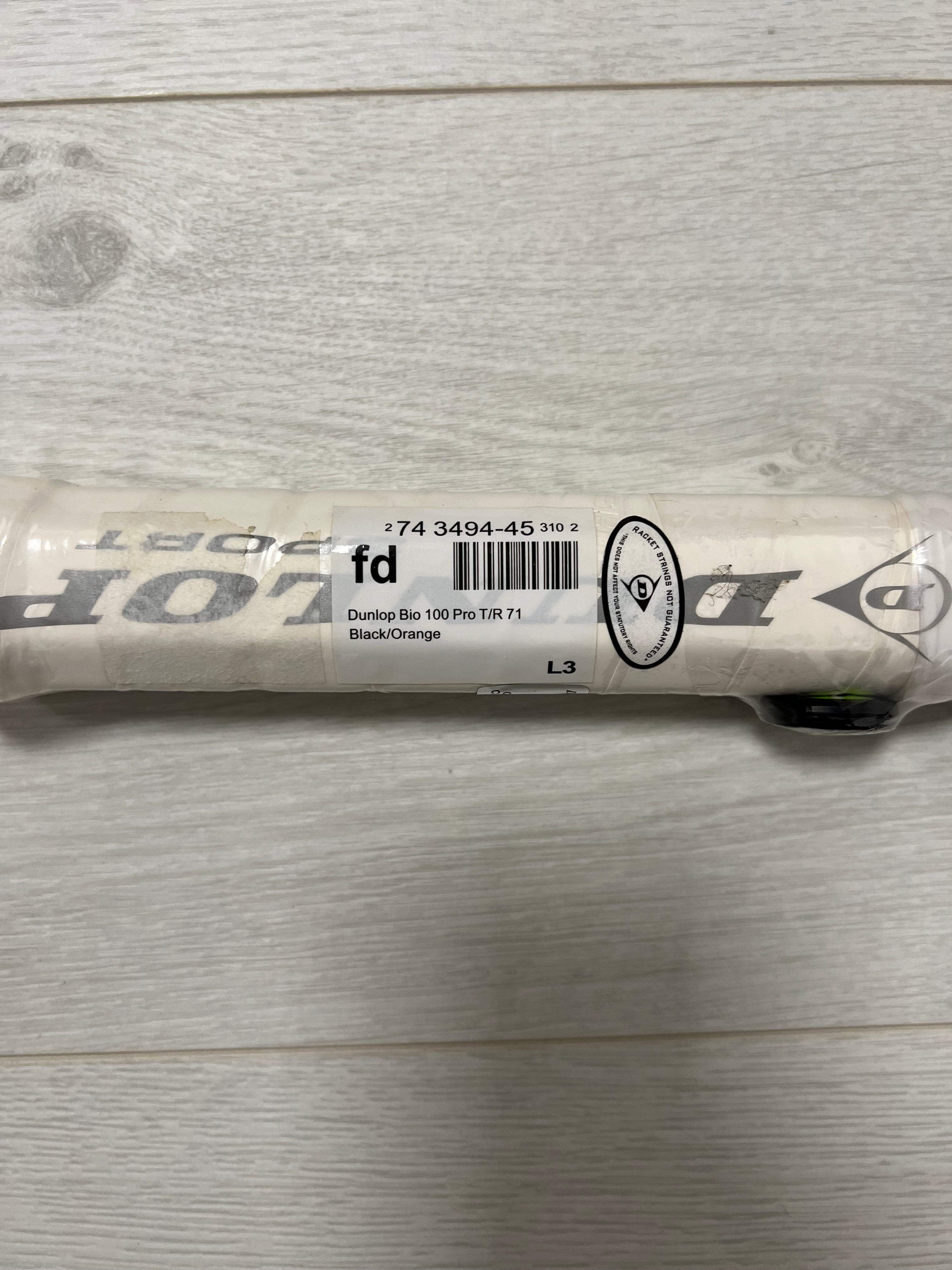 Dunlop Bio 100 Tennis Racket Black/Orange