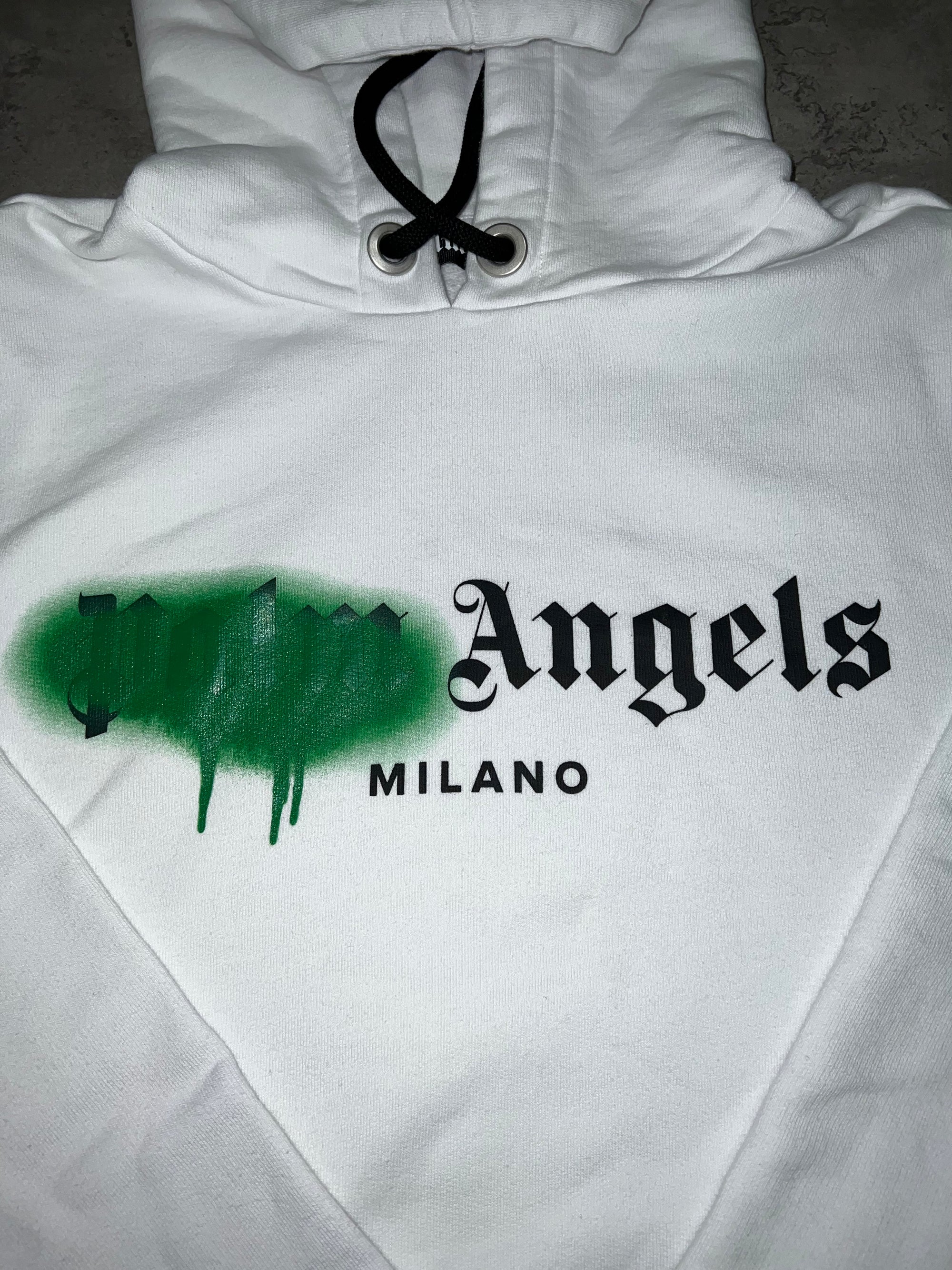 Palm Angels Milano Green Spray Hoodie RRP £380