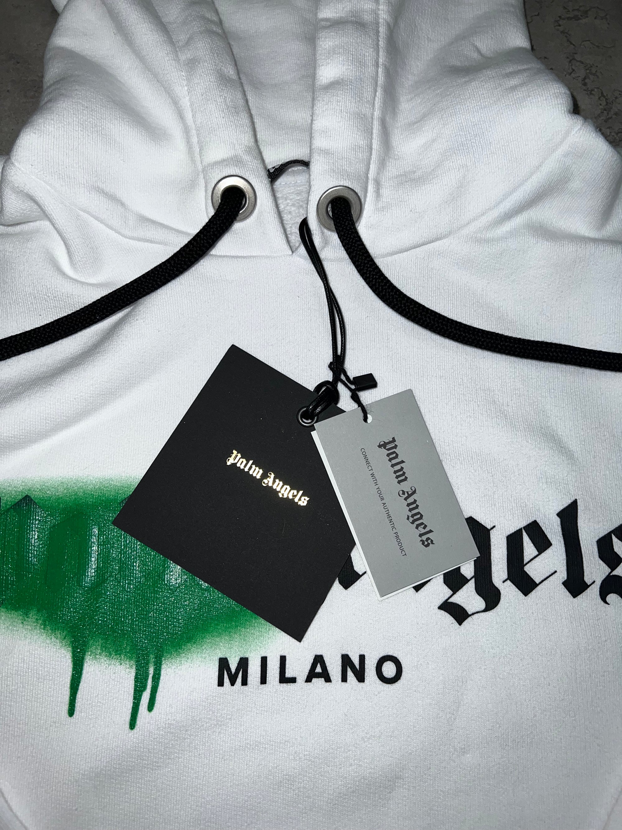 Palm Angels Milano Green Spray Hoodie RRP £380