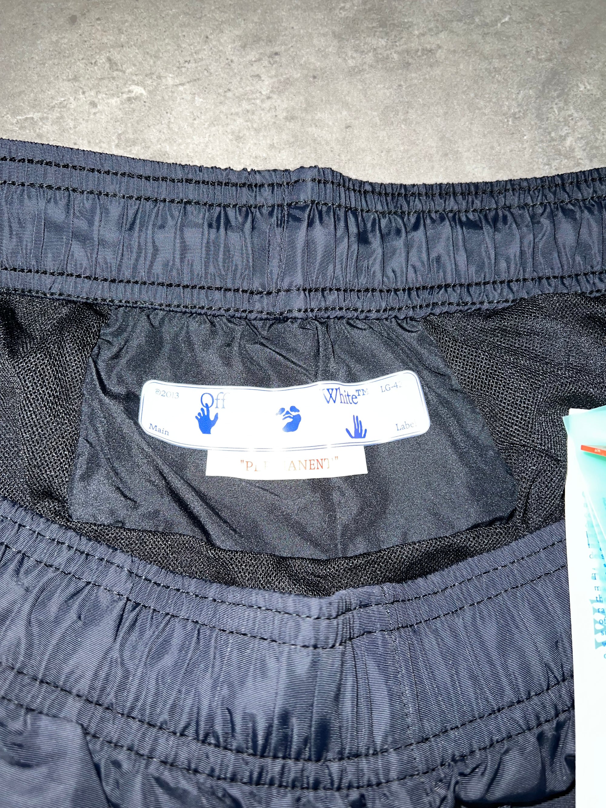 Off-White Logo Print Black Swim Shorts RRP £340