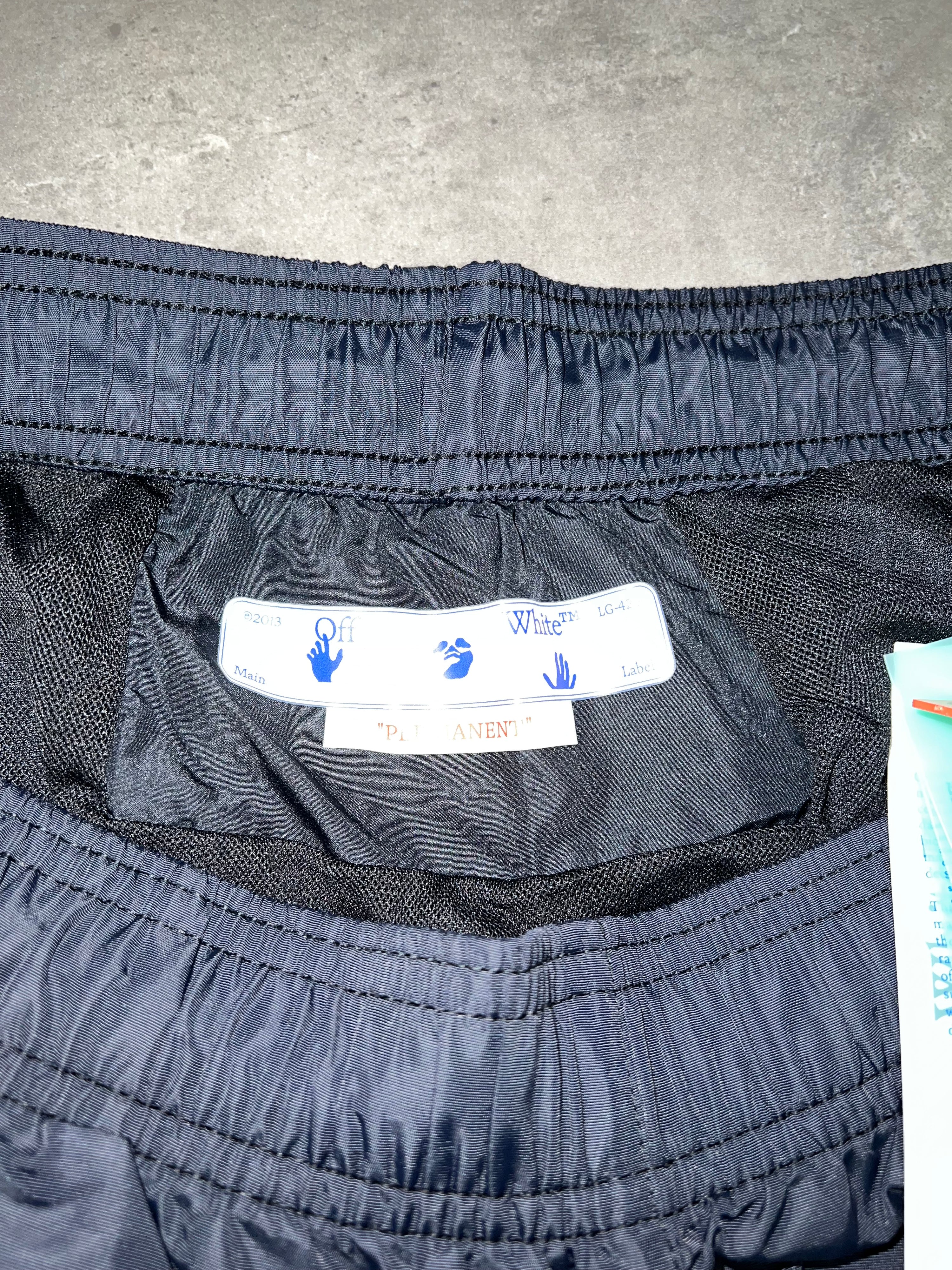 Off-White Logo Print Black Swim Shorts RRP £340
