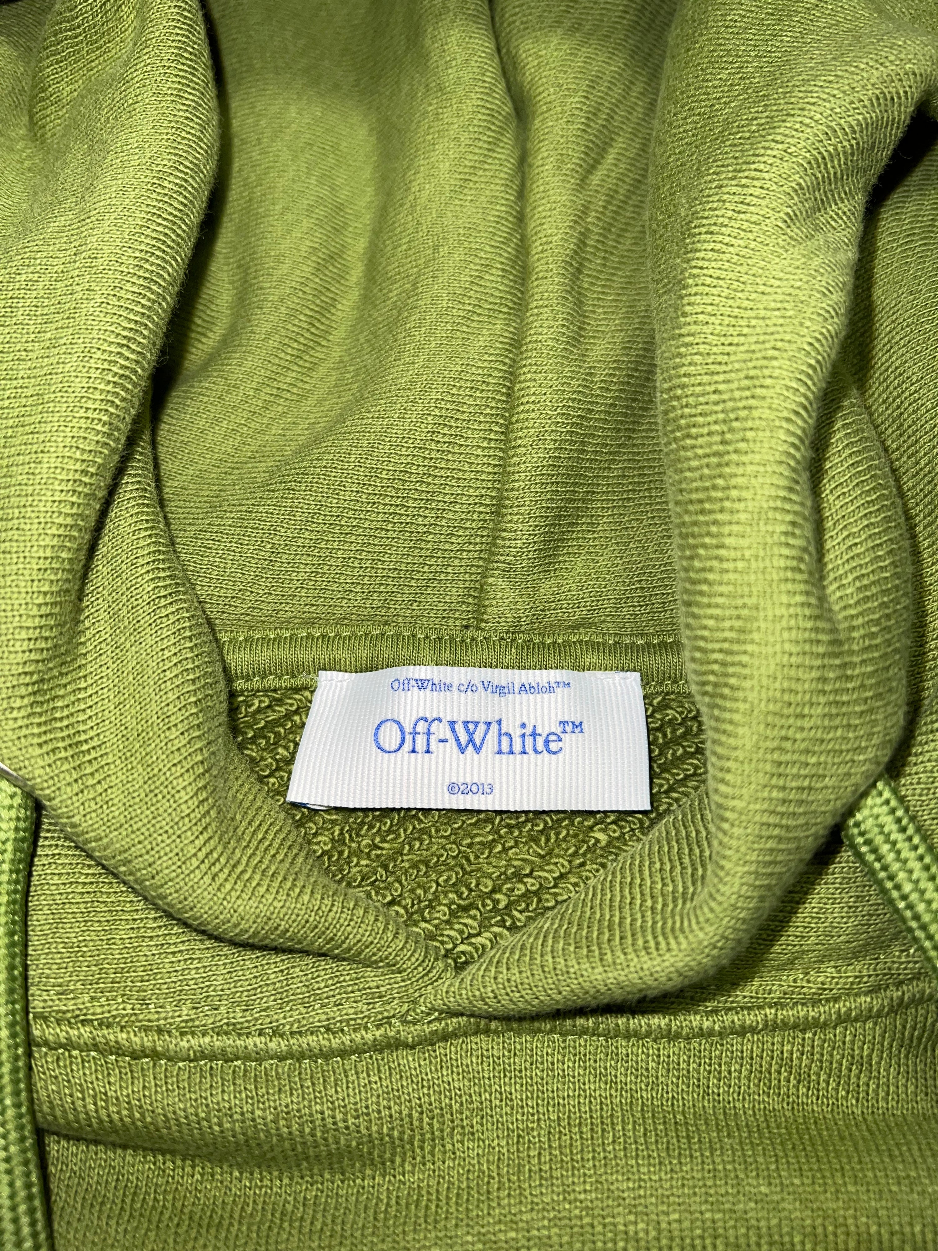 Off White Cartoon Arrow Hoodie - Green