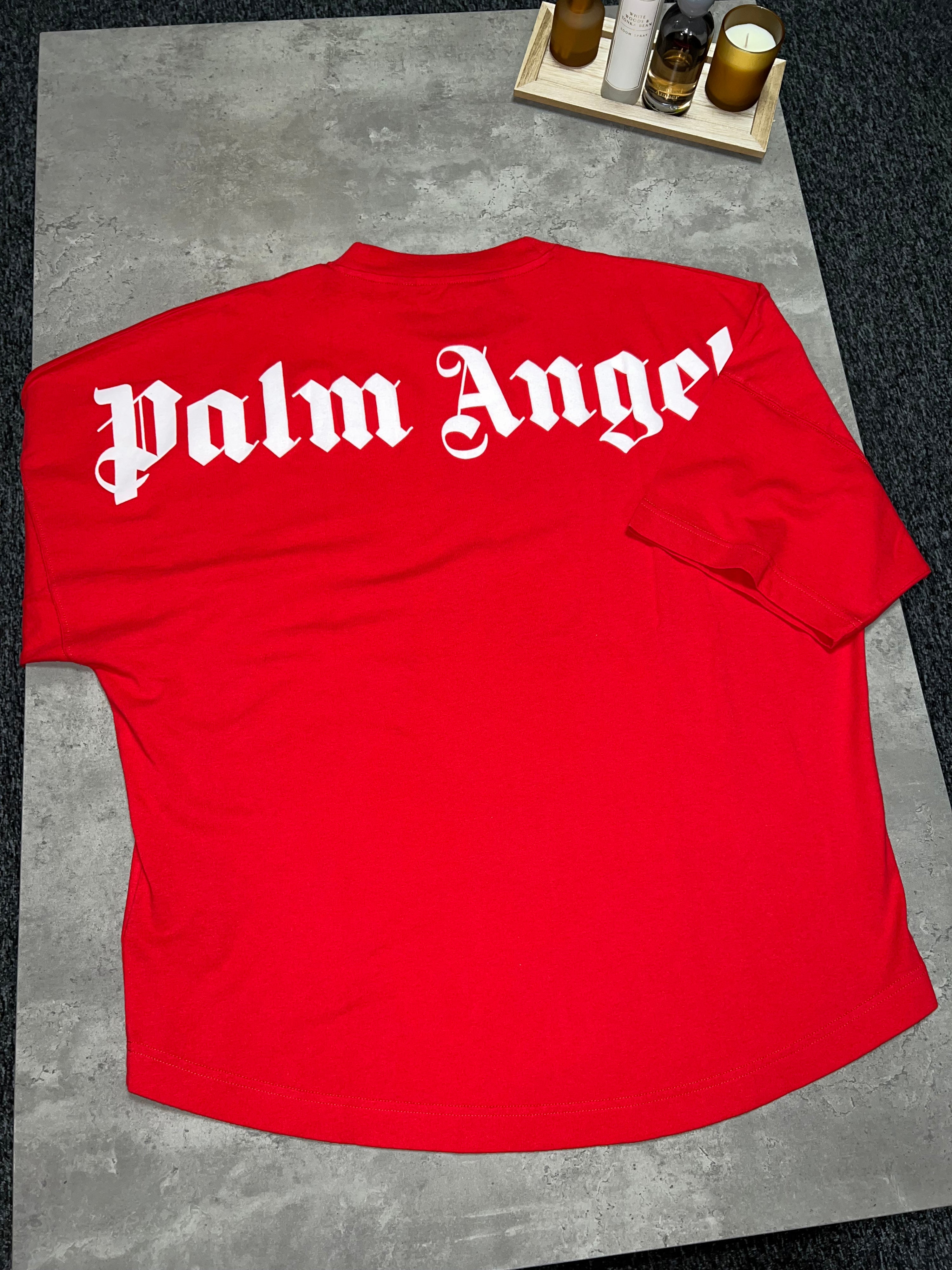 Palm Angels Red T-Shirt Oversided Box Fit RRP £280