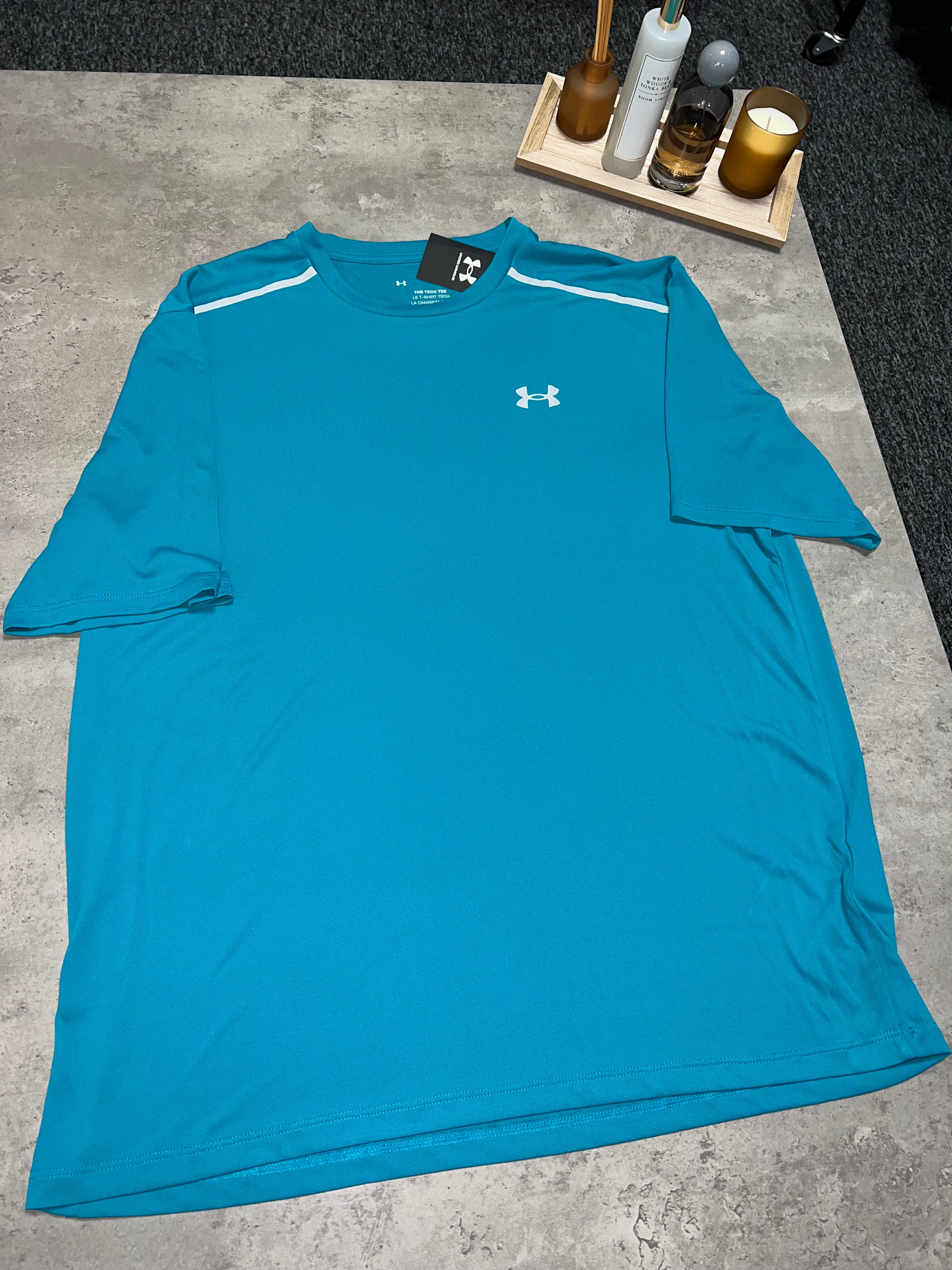 Under Armour T Shirt & Short Set - Teal/Grey