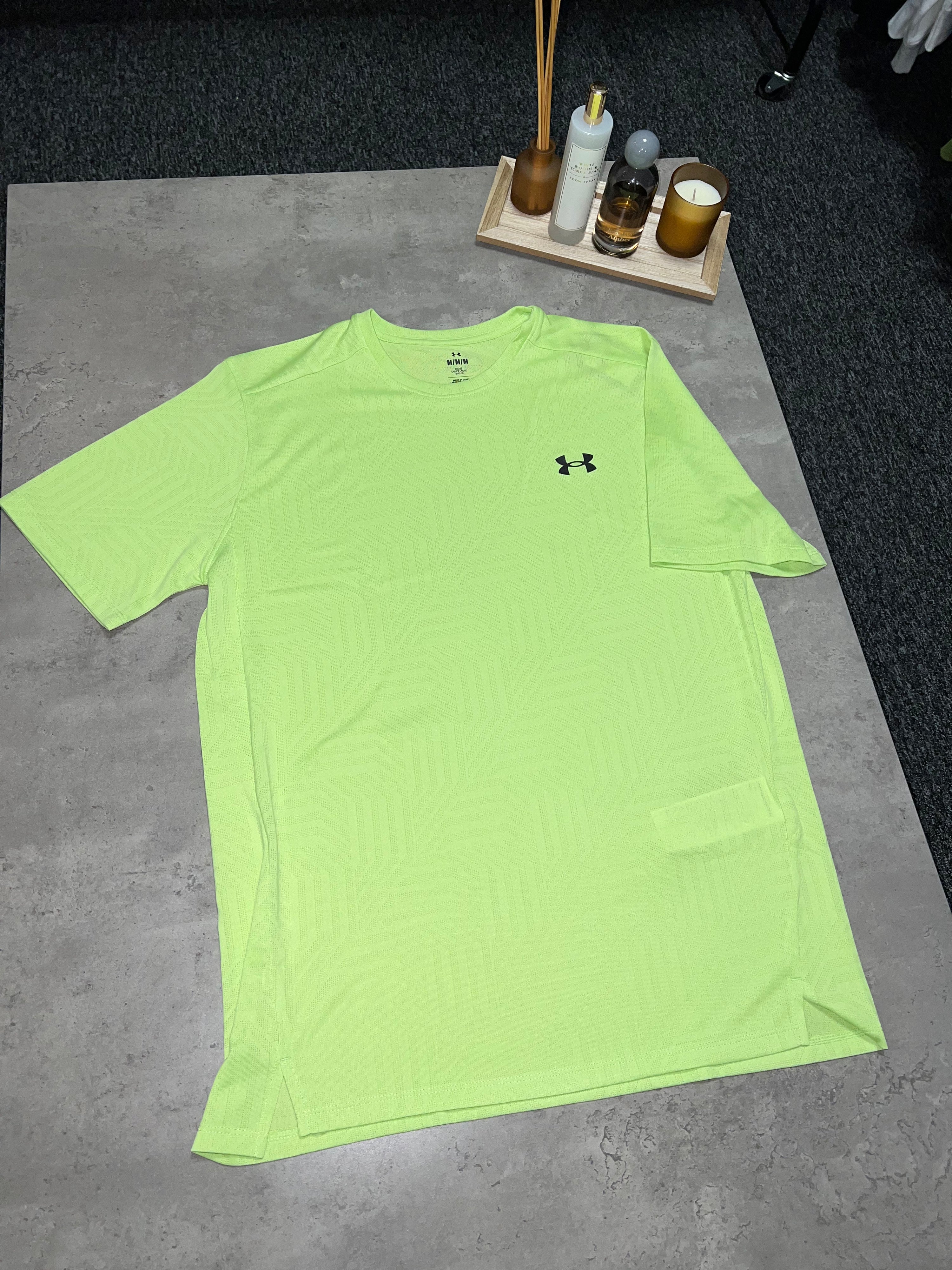Under Armour T Shirt & Short Set - Lime Green/Black