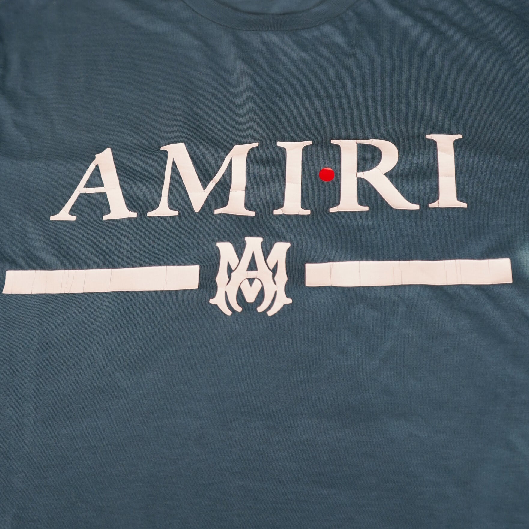 Amiri Ma Bar Logo T-Shirt Teal (Defect)