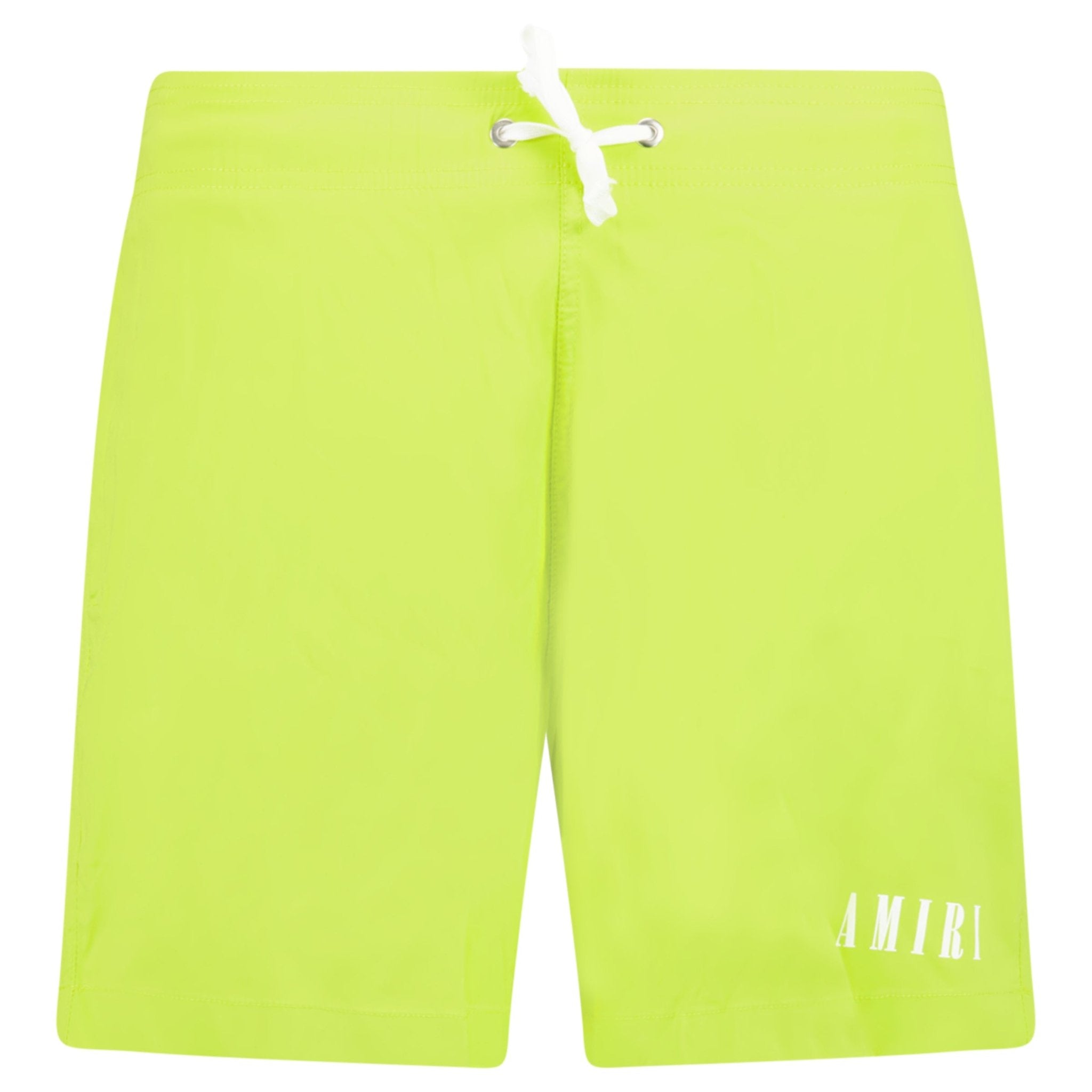 Amiri Core Logo Drawstring Swim Shorts Lime