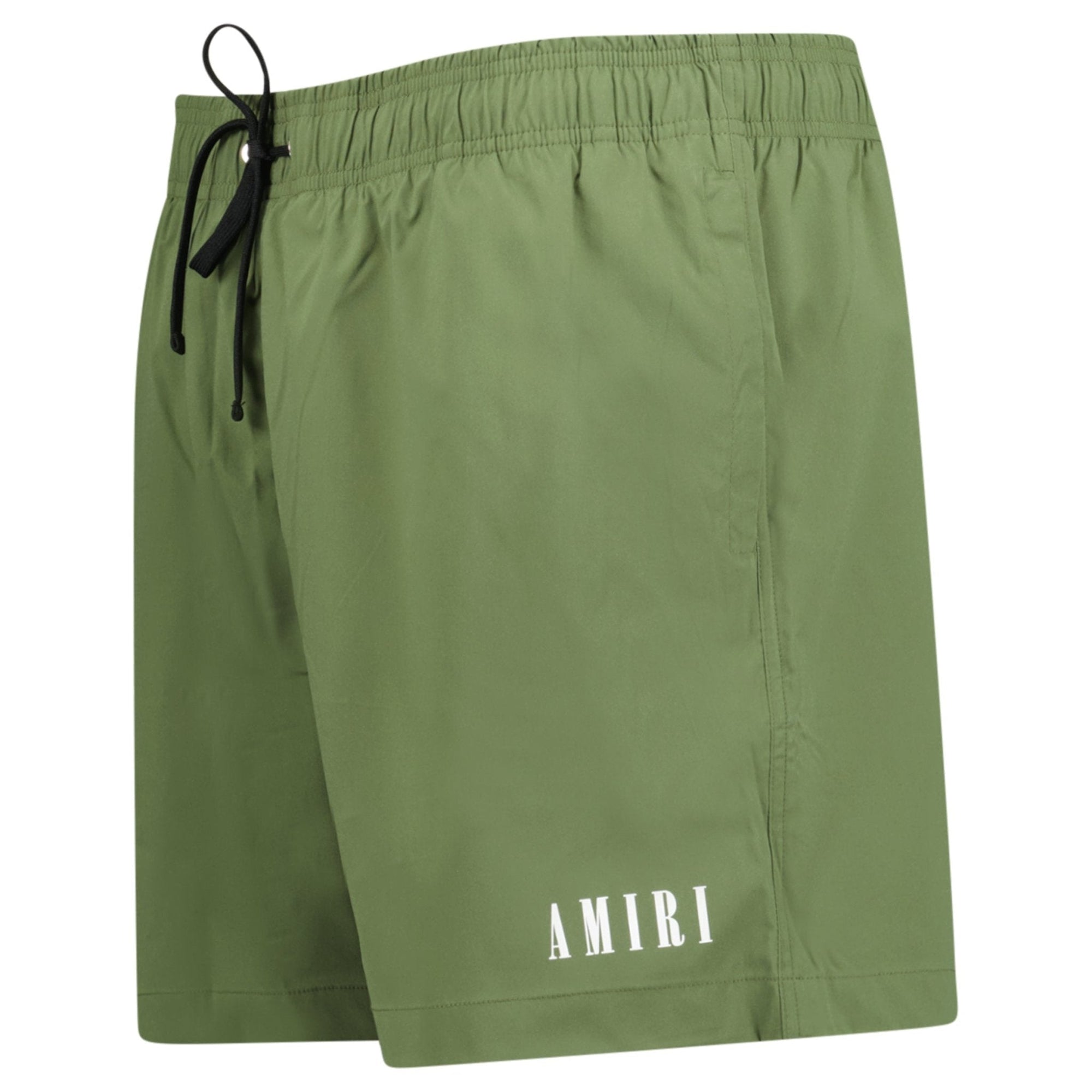 Amiri Core Logo Drawstring Swim Shorts Military Green