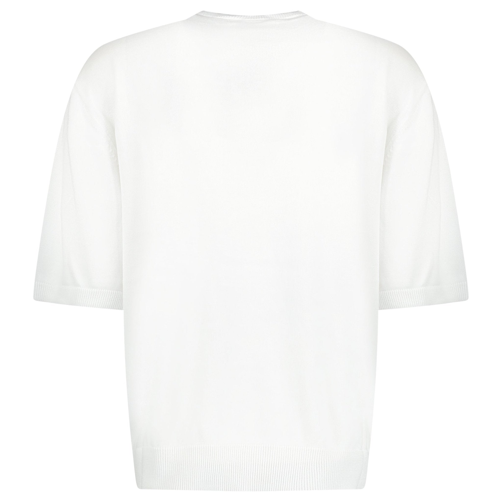 Amiri Knit Cotton White Floral T-Shirt