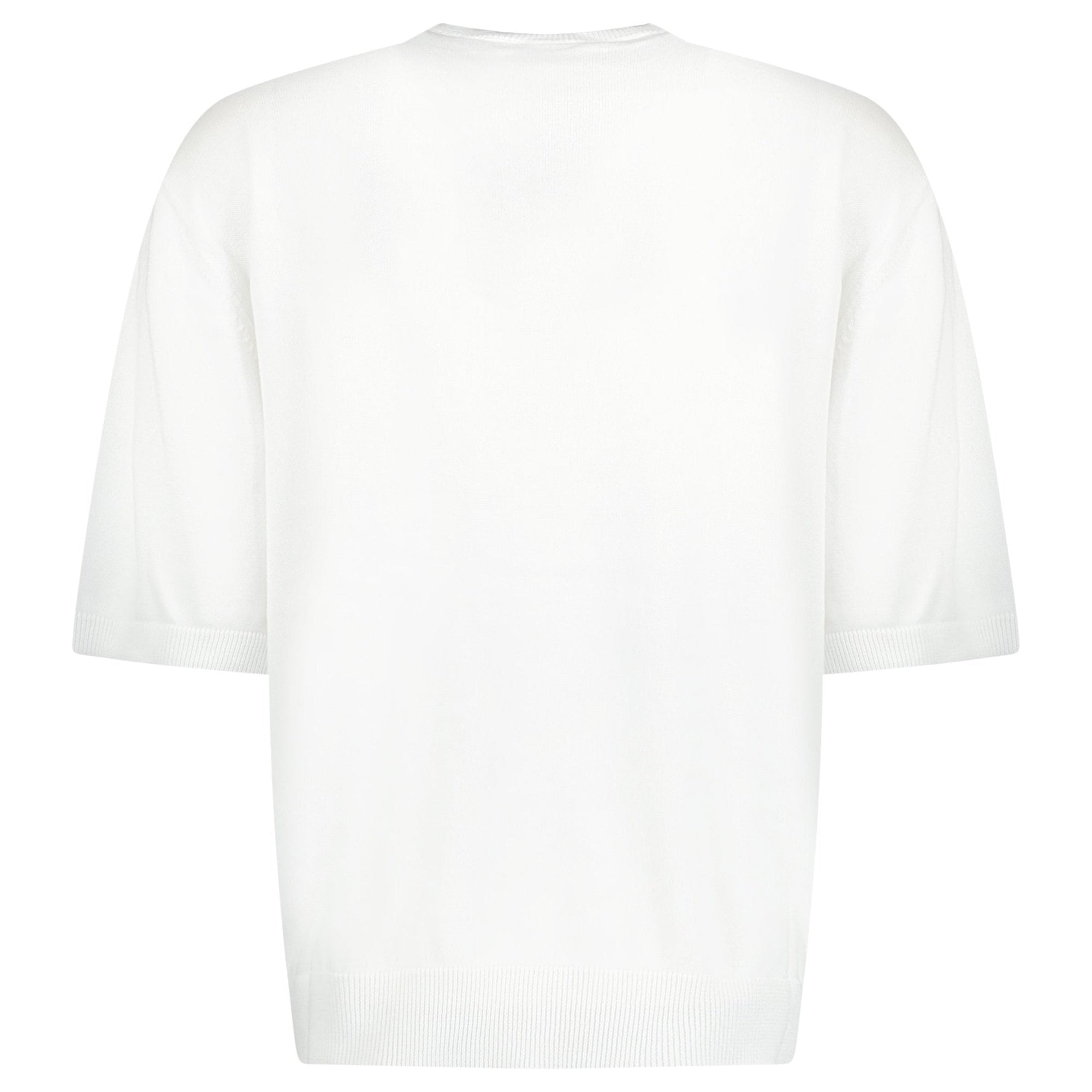 Amiri Knit Cotton White Floral T-Shirt