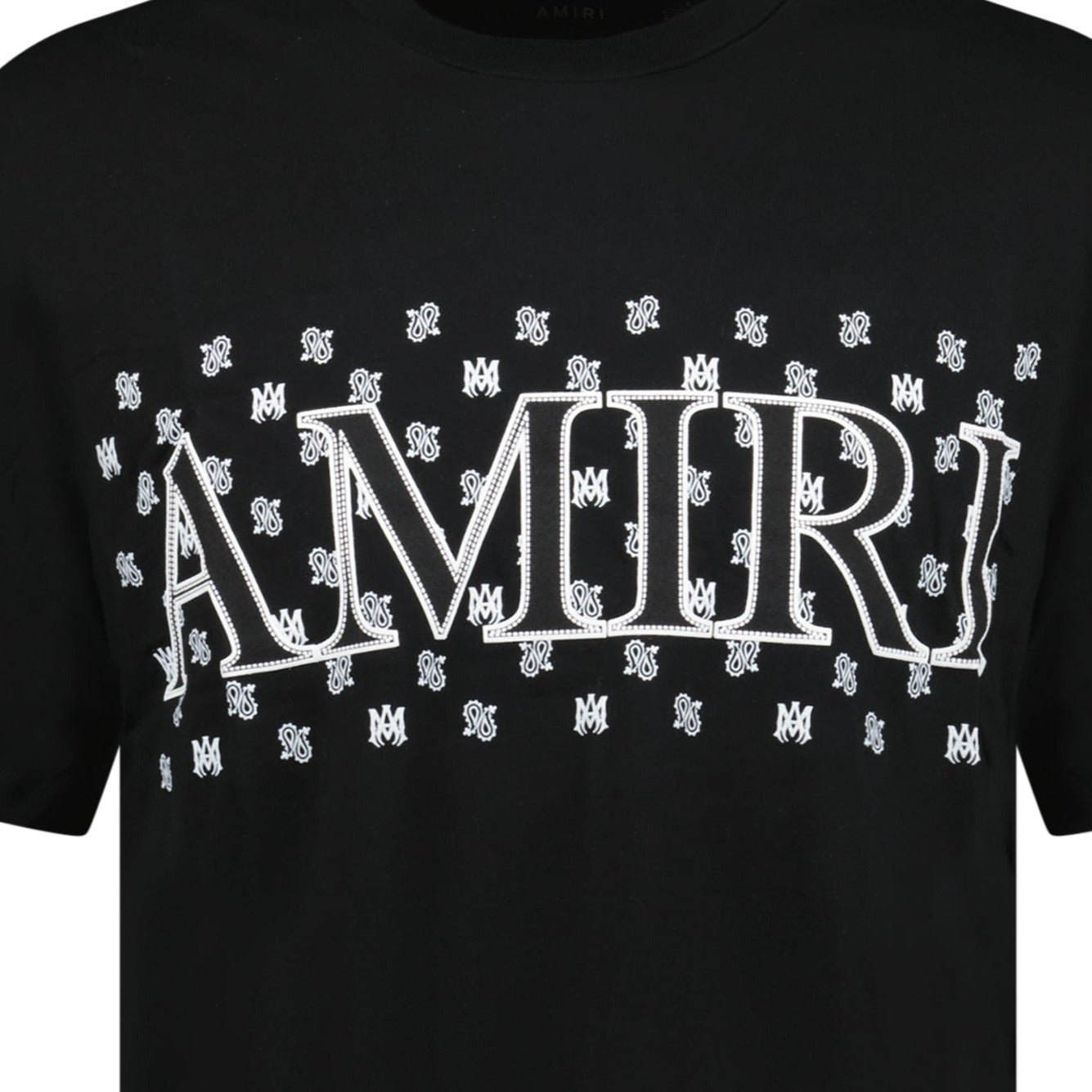 Amiri Ma Paisley Logo T-Shirt Black & White