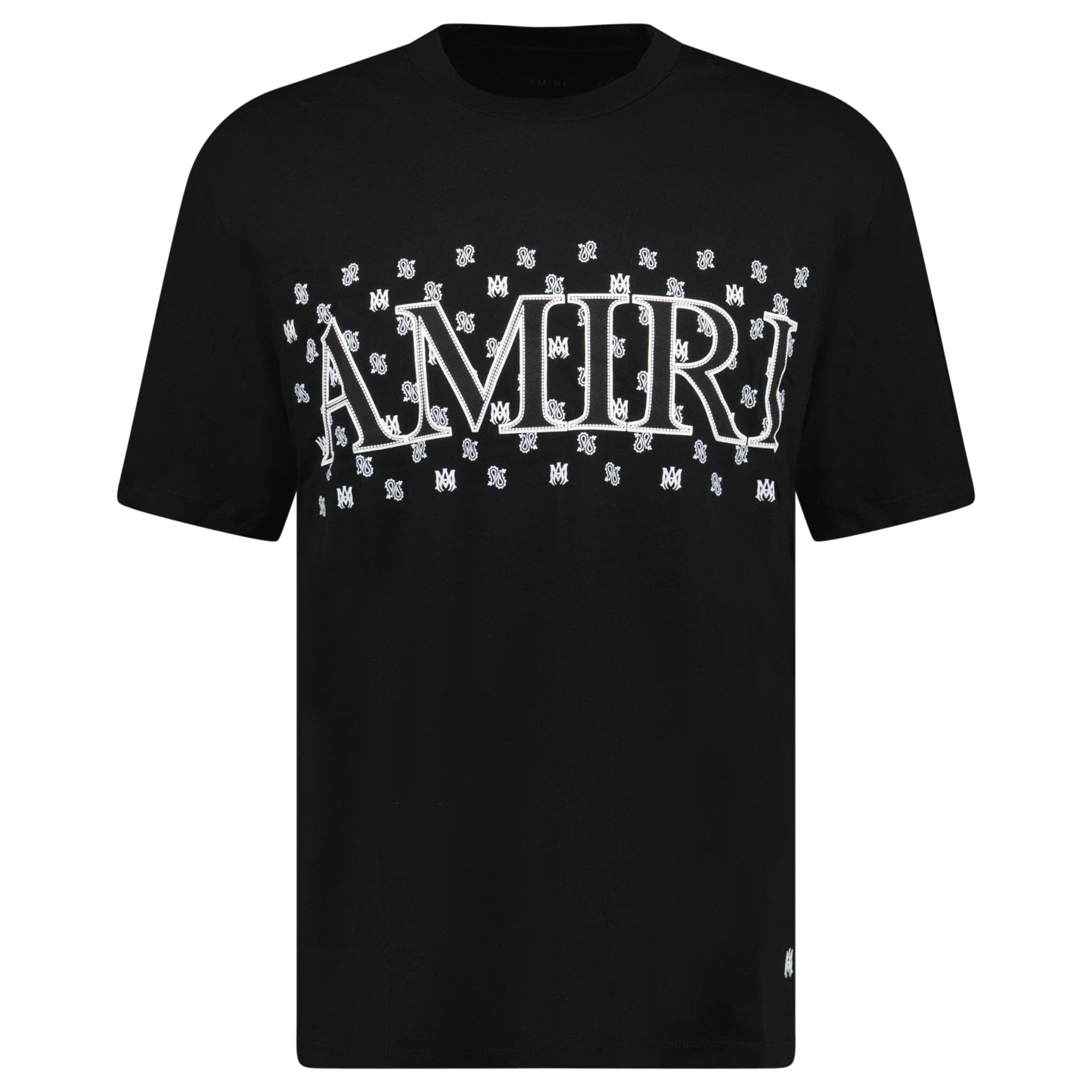 Amiri Ma Paisley Logo T-Shirt Black & White