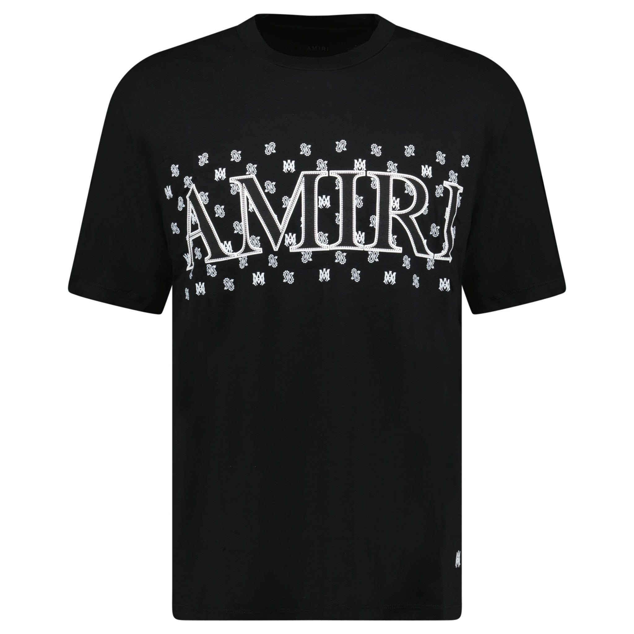Amiri Ma Paisley Logo T-Shirt Black & White