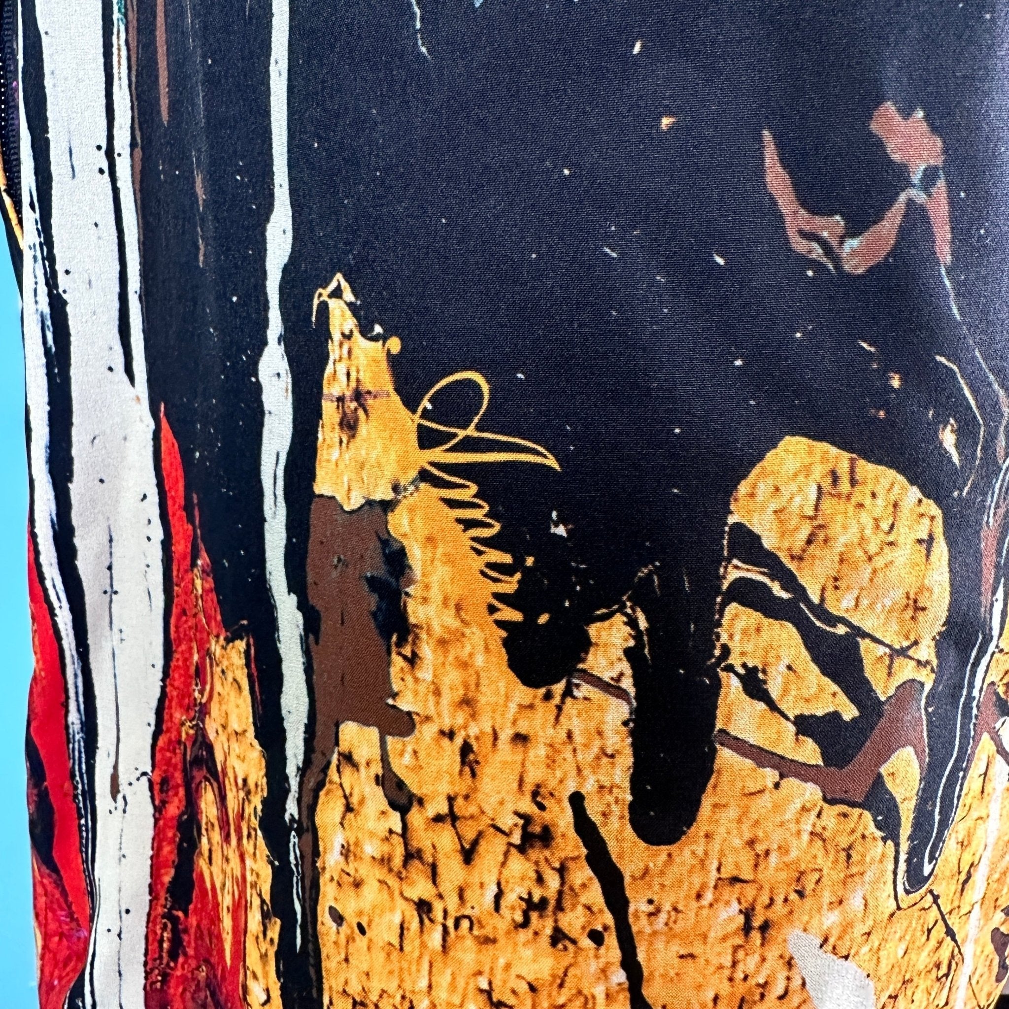 Amiri Paint Drip Drawstring Swim Shorts Yellow