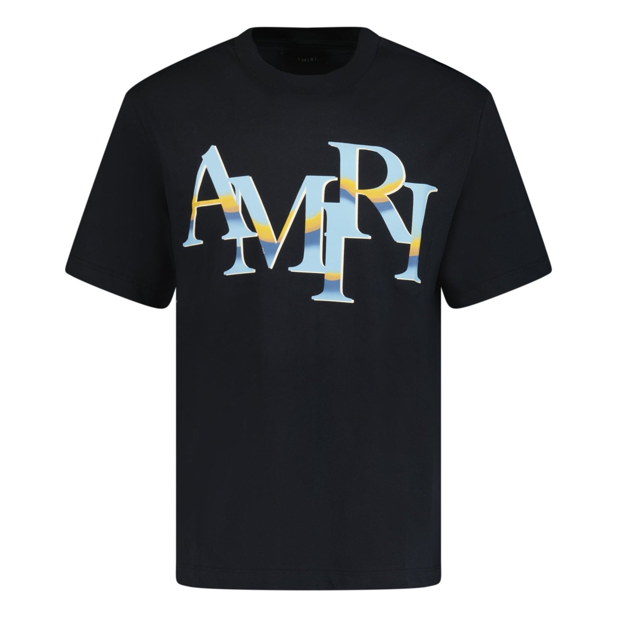 Amiri Staggered Chrome Print T-Shirt Black