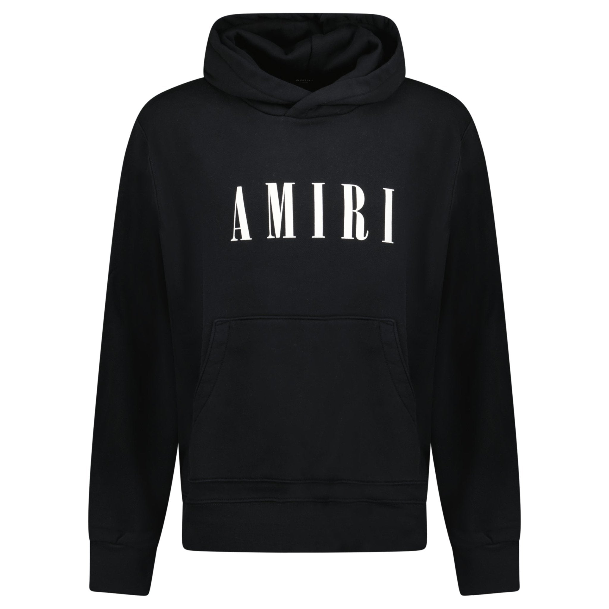 Amiri White Core Logo Printed Hooded Sweatshirt Black