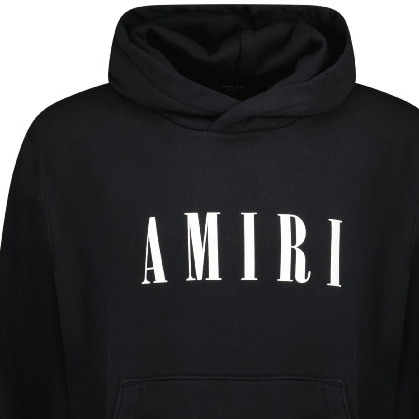 Amiri White Core Logo Printed Hooded Sweatshirt Black