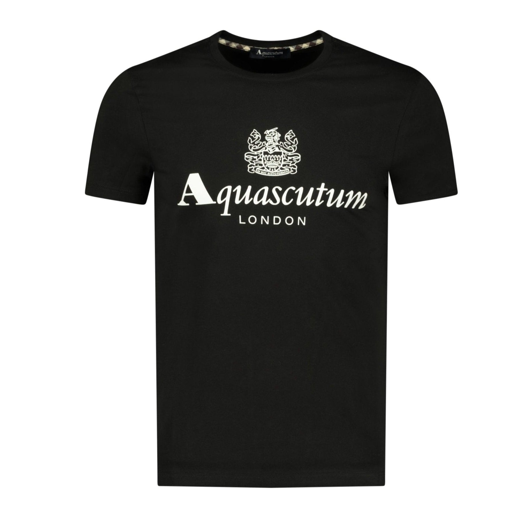 Aquascutum Chest Logo T-Shirt Black