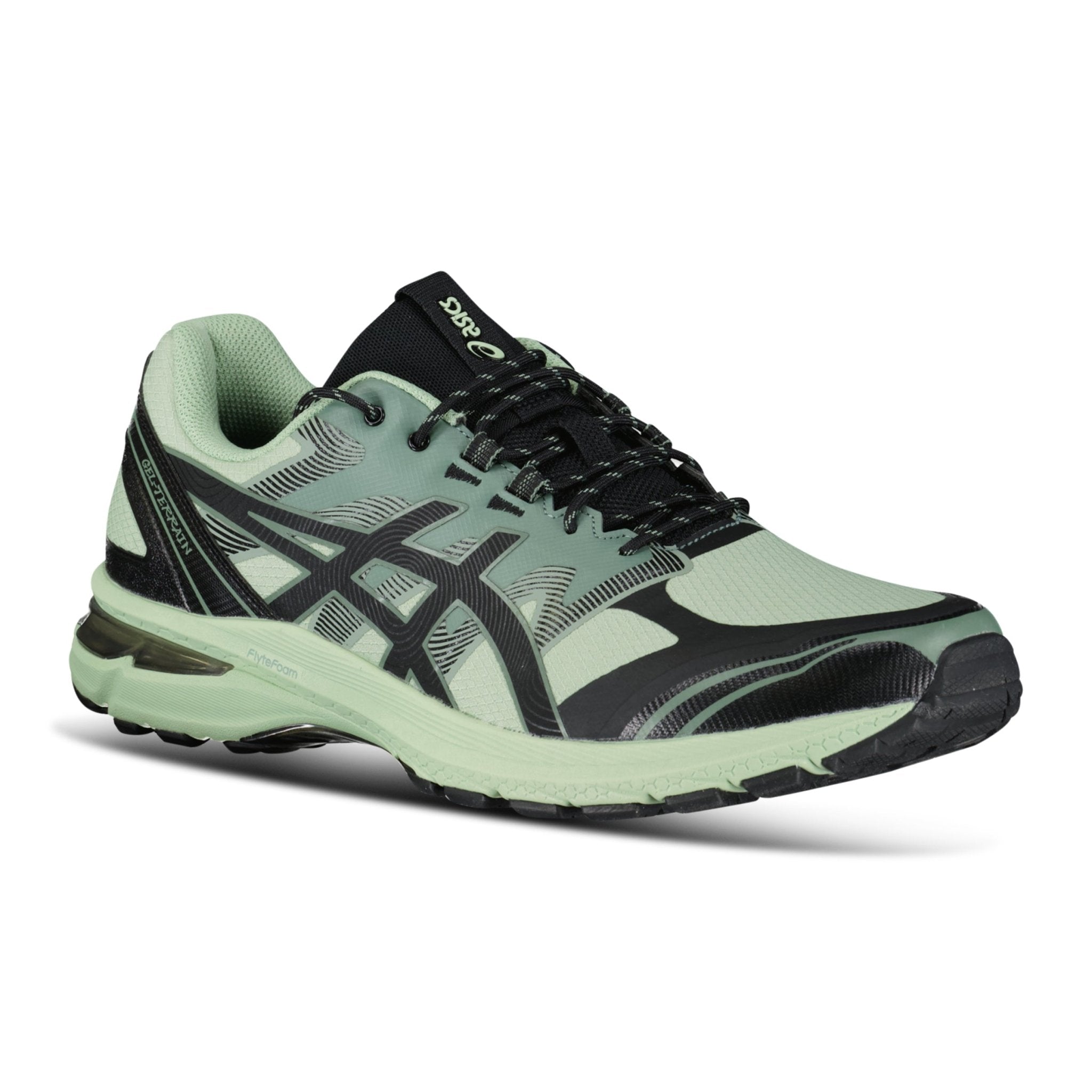 Asics GEL TERRAIN 300 Trainers Jade Green & Black