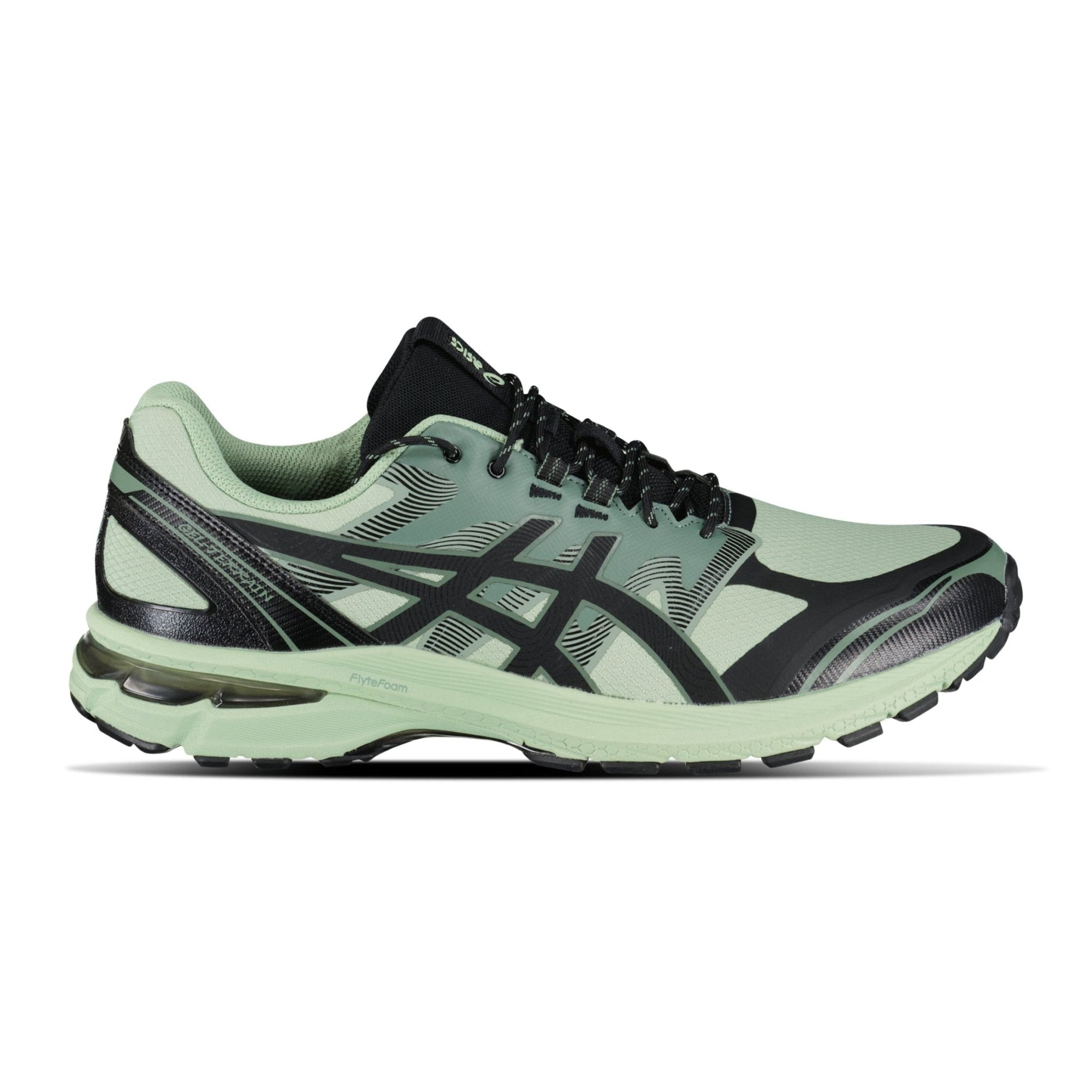 Asics GEL TERRAIN 300 Trainers Jade Green & Black