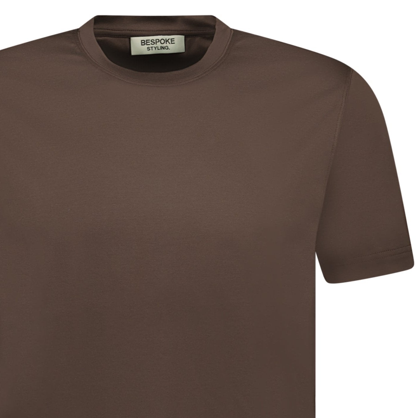 Bespoke Styling Mercerized Cotton T-Shirt Brown
