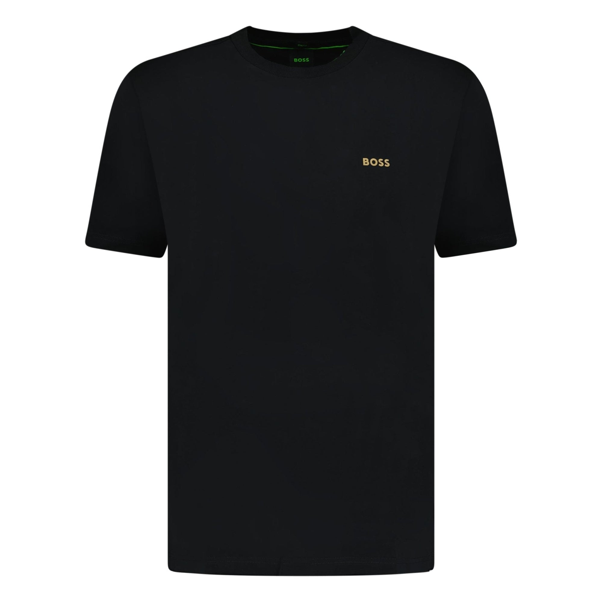Hugo Boss Active Gold Logo-Print T-Shirt Black