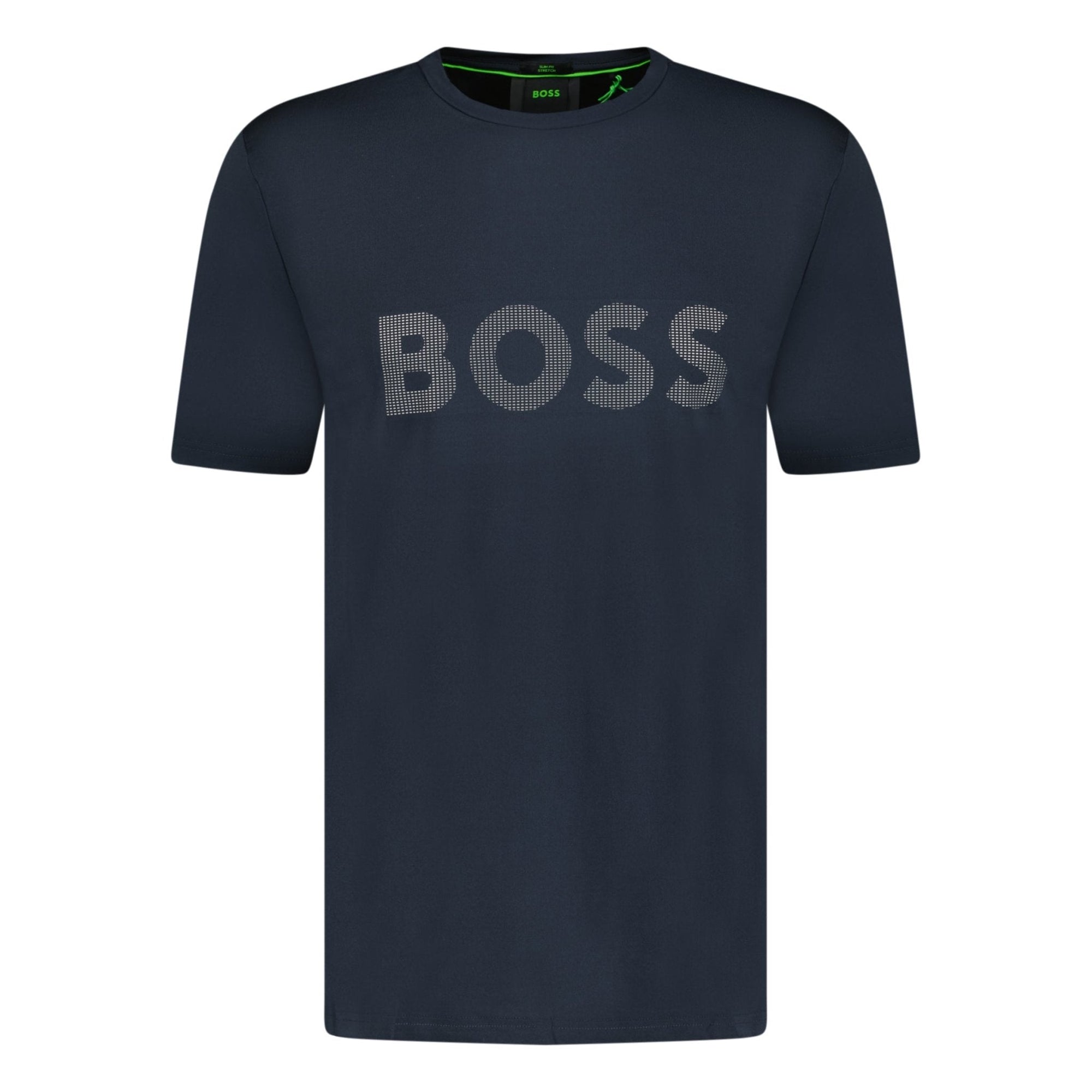 Hugo Boss Active Logo-Print T-Shirt Navy